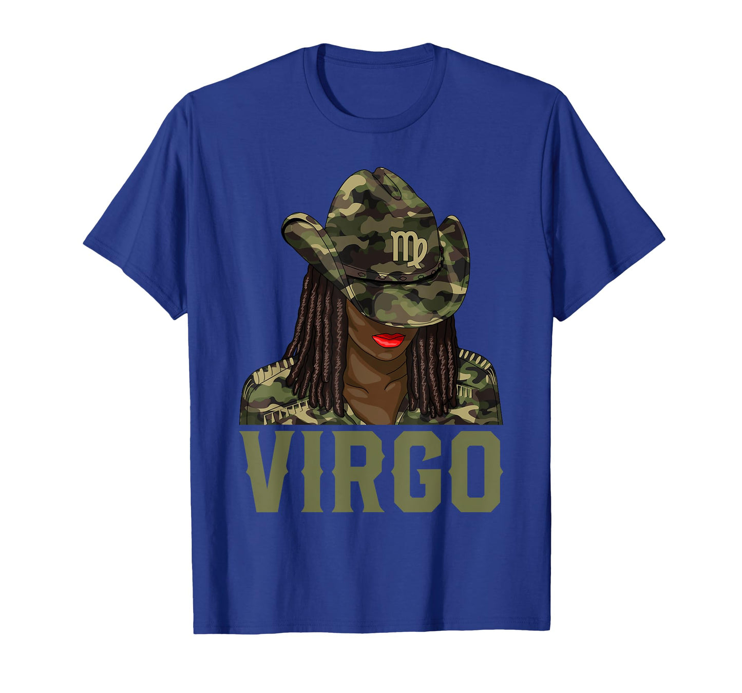Virgo Western Black Cowgirl Camo African American Zodiac T-Shirt