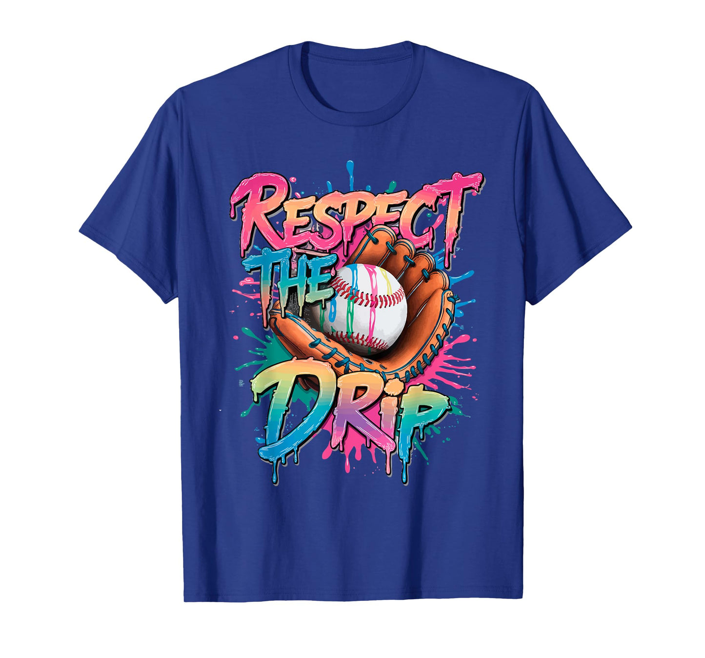 Baseball Respect The Drip Gloves Ice Cream Drip Youth Boys T-Shirt