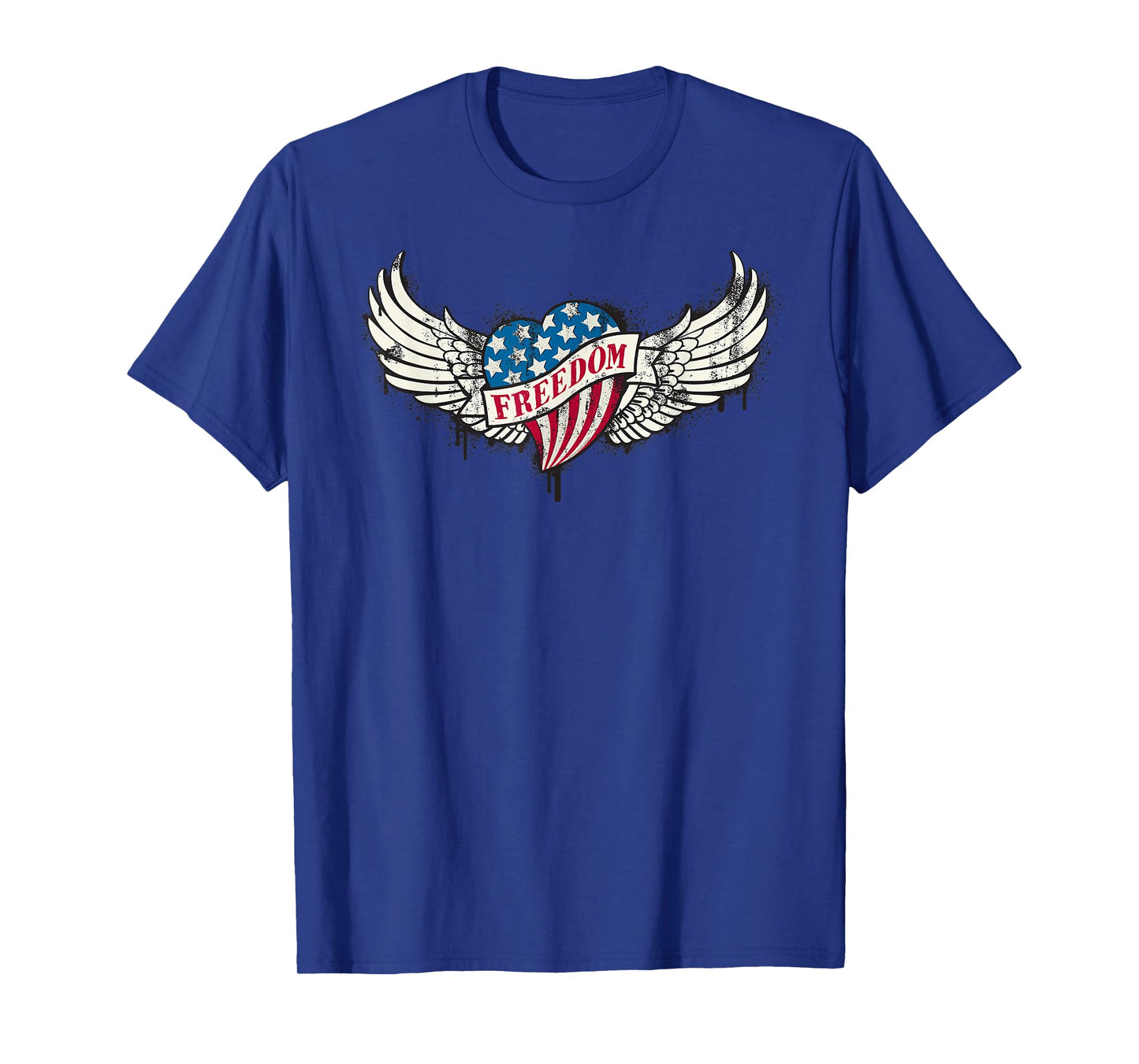 Vintage Let Freedom Ring US Flag Eagle Patriotic 4th of July Women Kids Men T-Shirt
