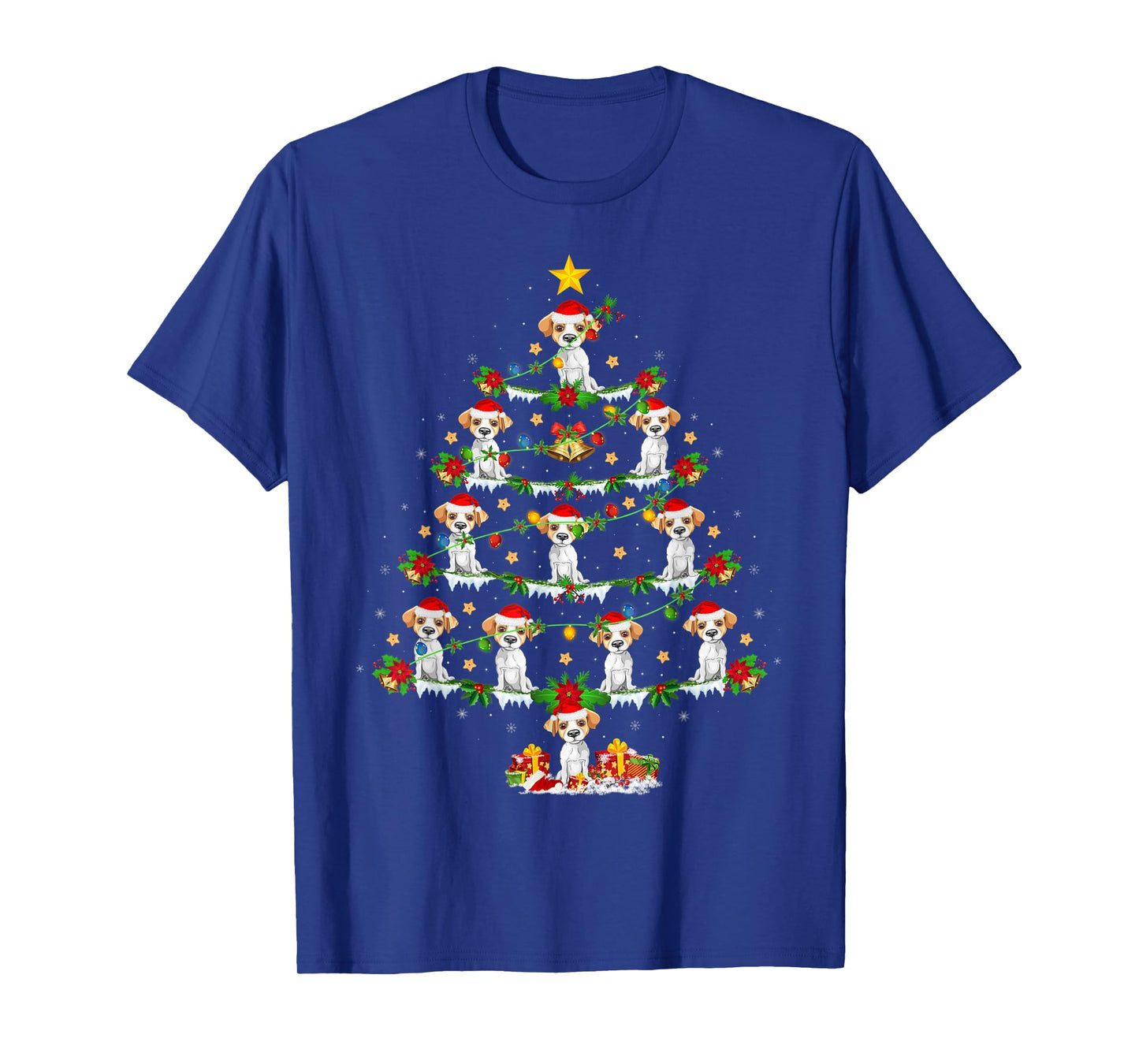 Jack Russel Dog Lover Lighting Jack Russel Christmas Tree Men Women Kids T-Shirt