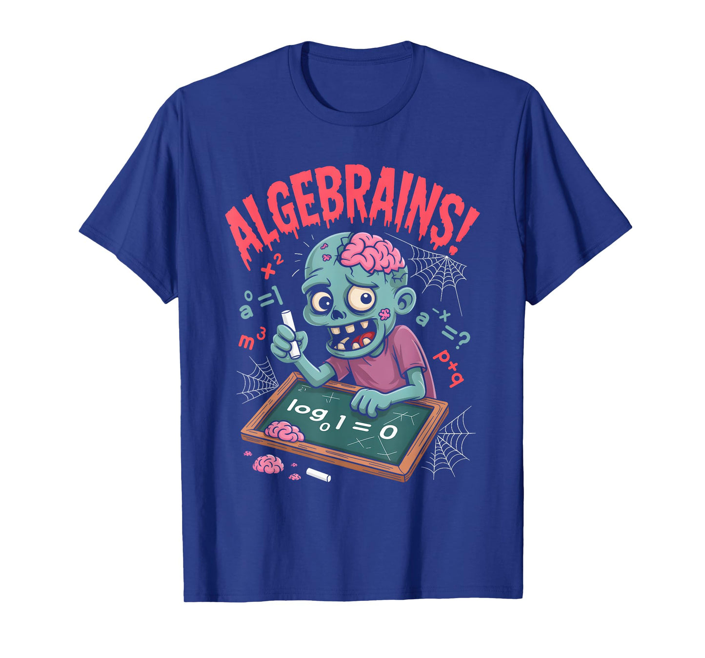 Funny Zombie Math Algebra Brain Humor Halloween T-Shirt