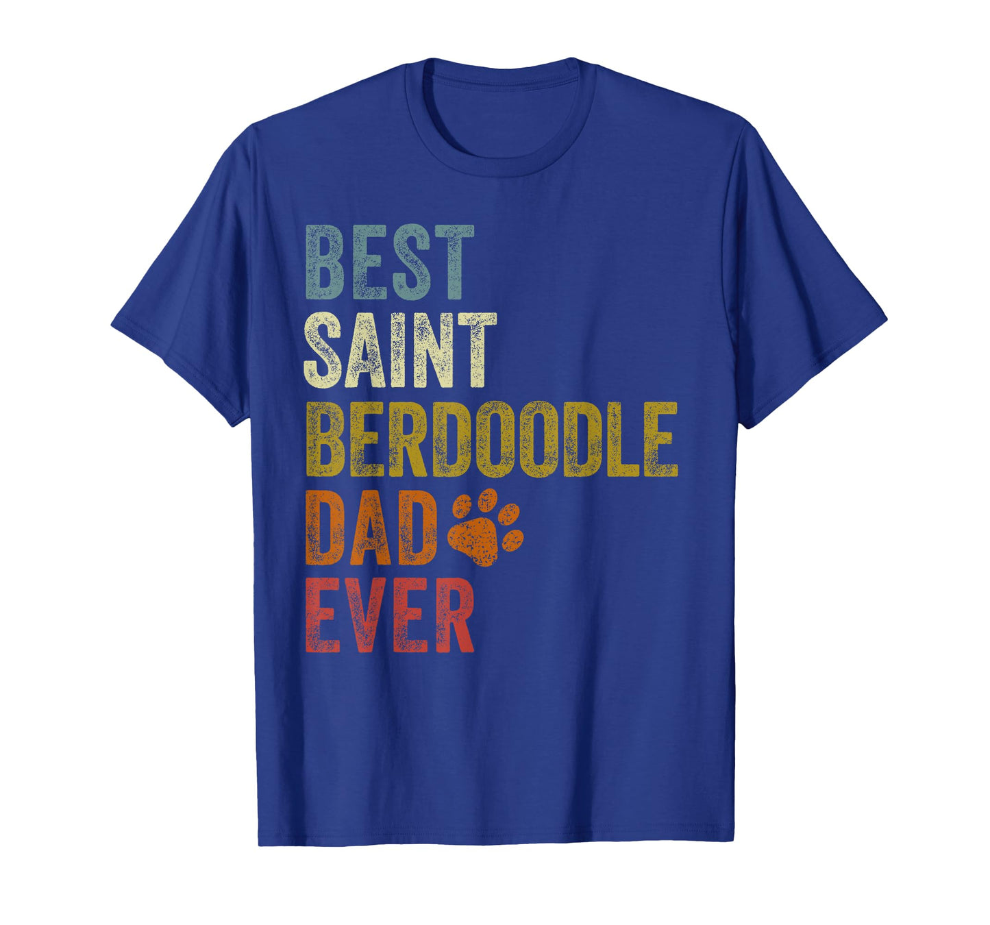 Retro Best Saint Berdoodle Dad Ever Dog Papa Father's Day T-Shirt for Men Women Girls Kids