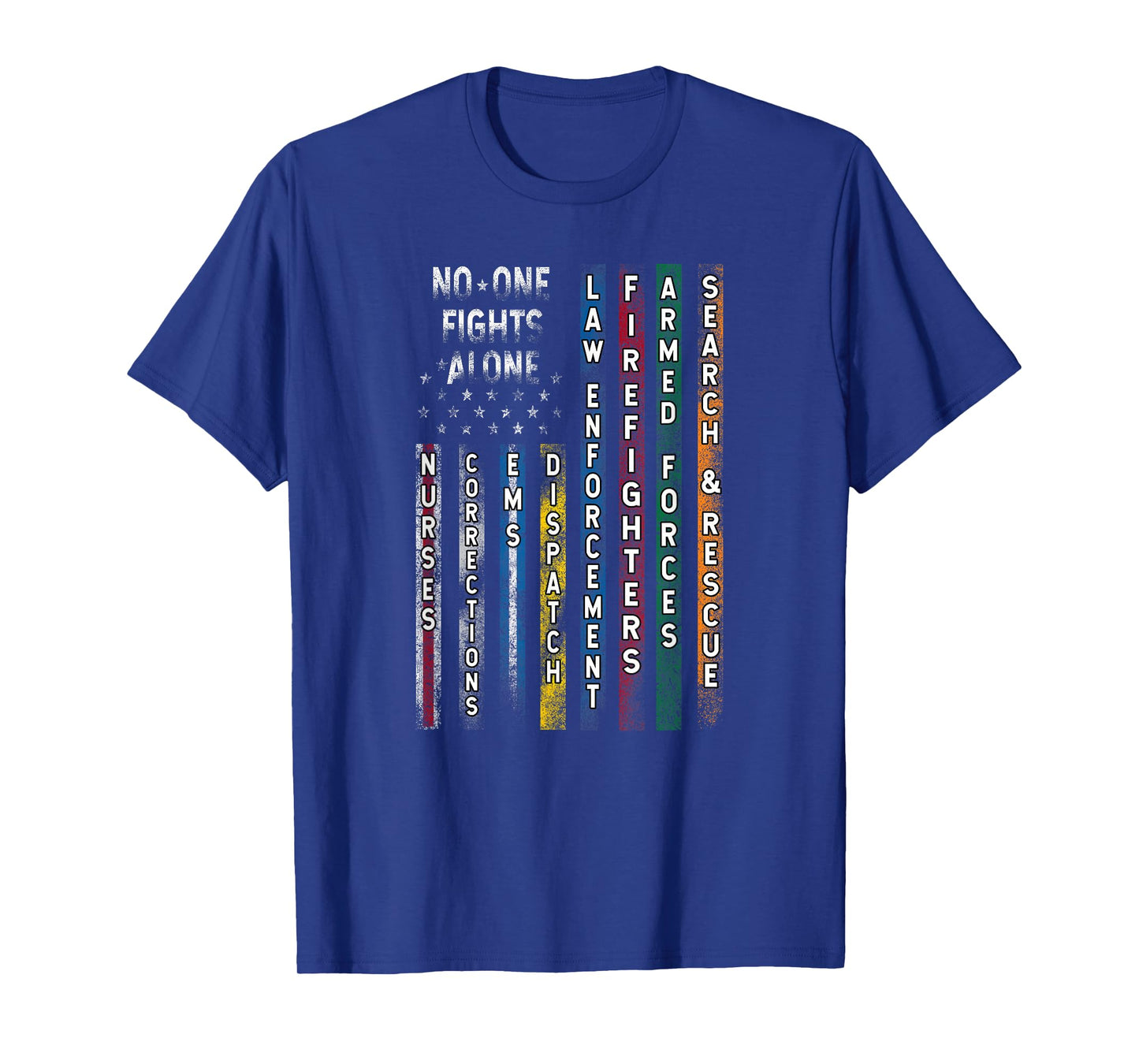 First Responders USA Flag Police Firefighter Appreciation T-Shirt