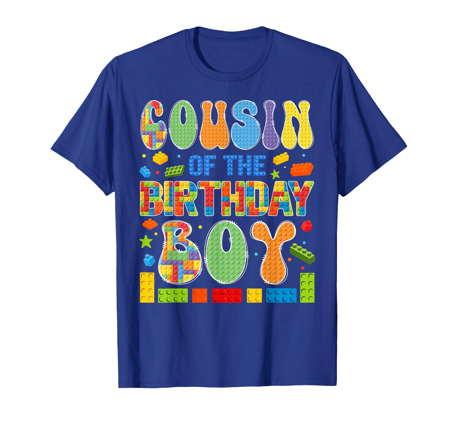 Cousin Of The Birthday Boy Building Block Birthday T-Shirt
