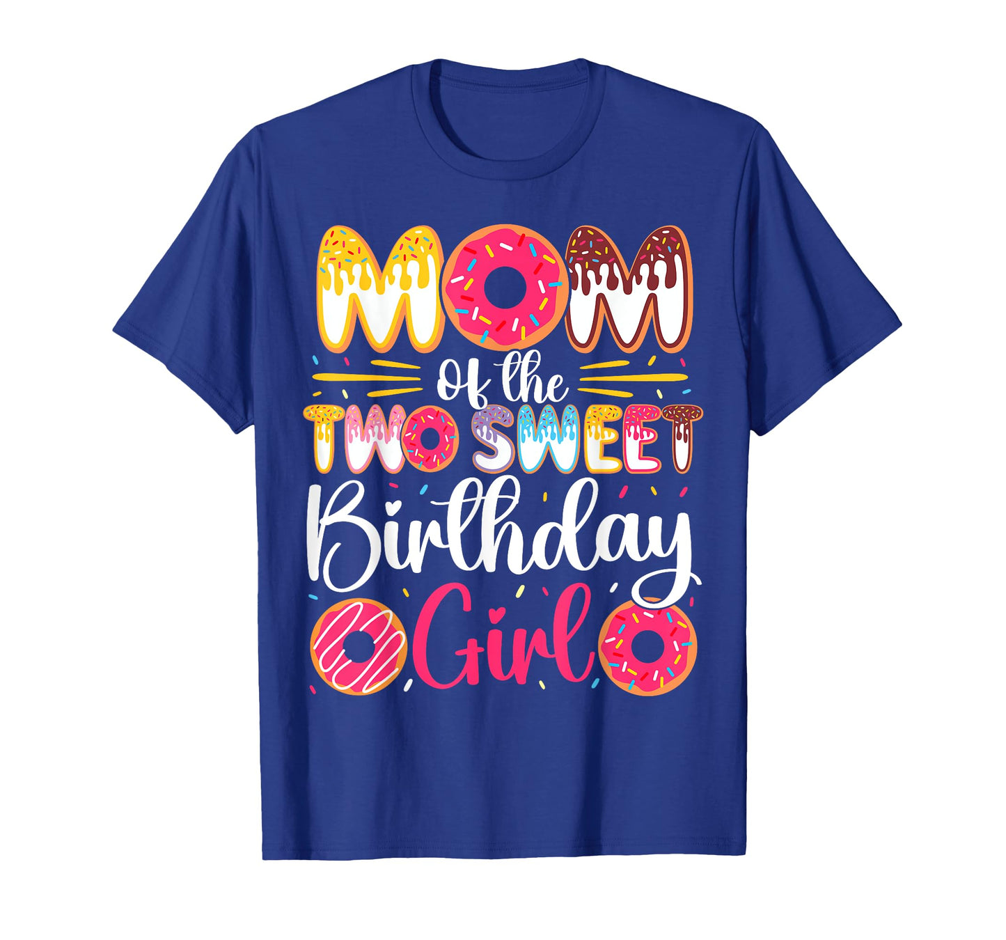 Mom Of The Two Sweet Birthday Girl Donut 2nd Birthday T-Shirt
