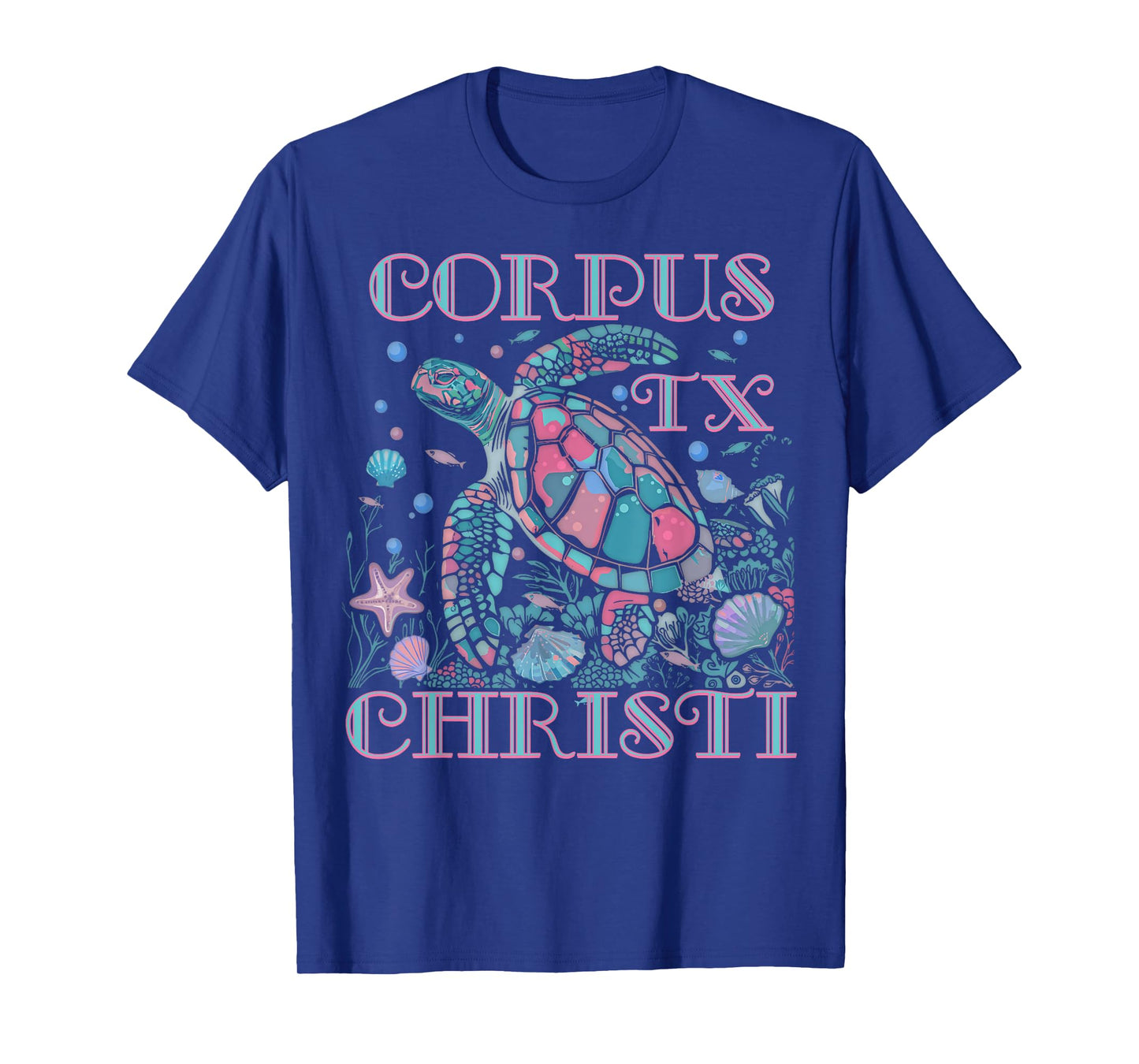 CORPUS CHRISTI TX TURTLE LOVER COLORFUL BEACH SOUVENIR T-Shirt