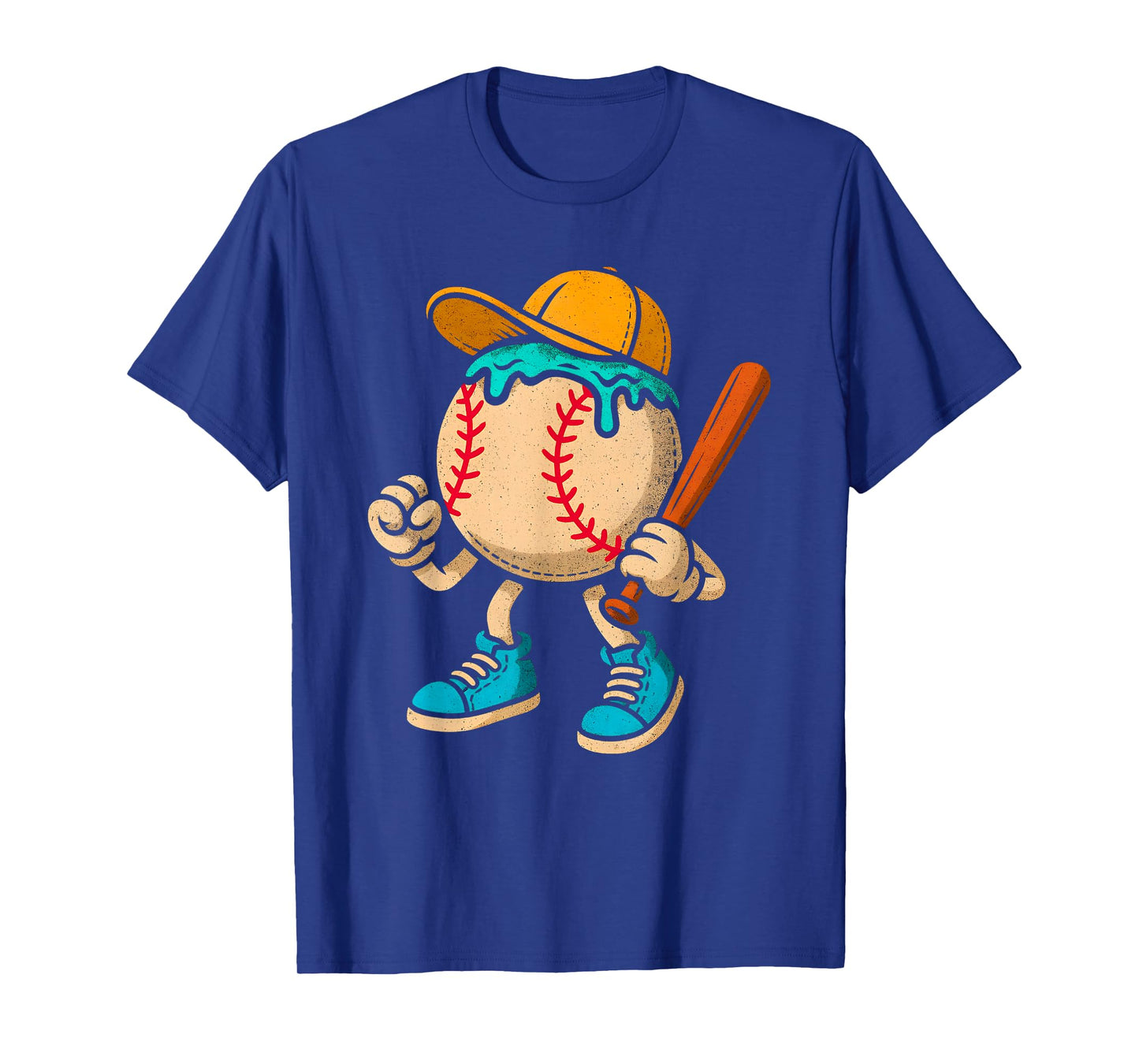 Ice Cream Drip Baseball Spots Baseball Drip For Girls & Boys T-Shirt