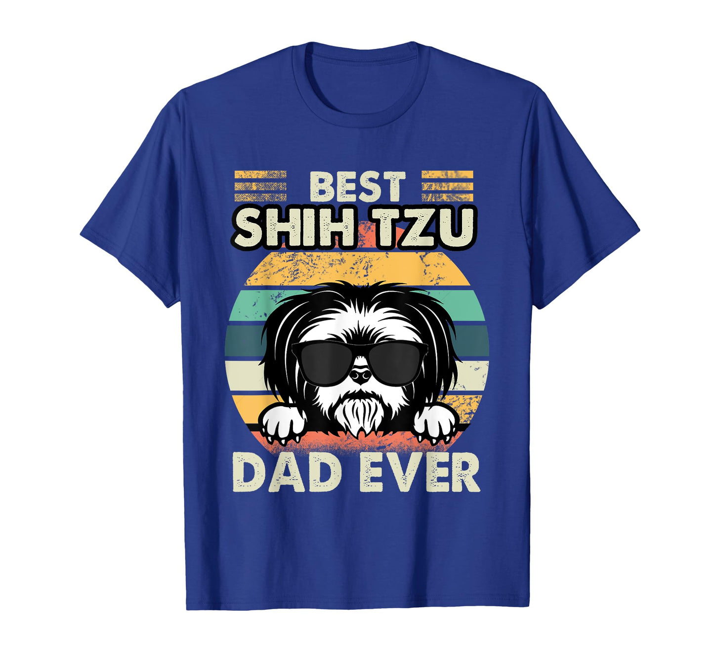 Best Shih Tzu Dad Ever Funny Shih Tzu Dad Gift Dog Lover T-Shirt for Men Women Girls Kids