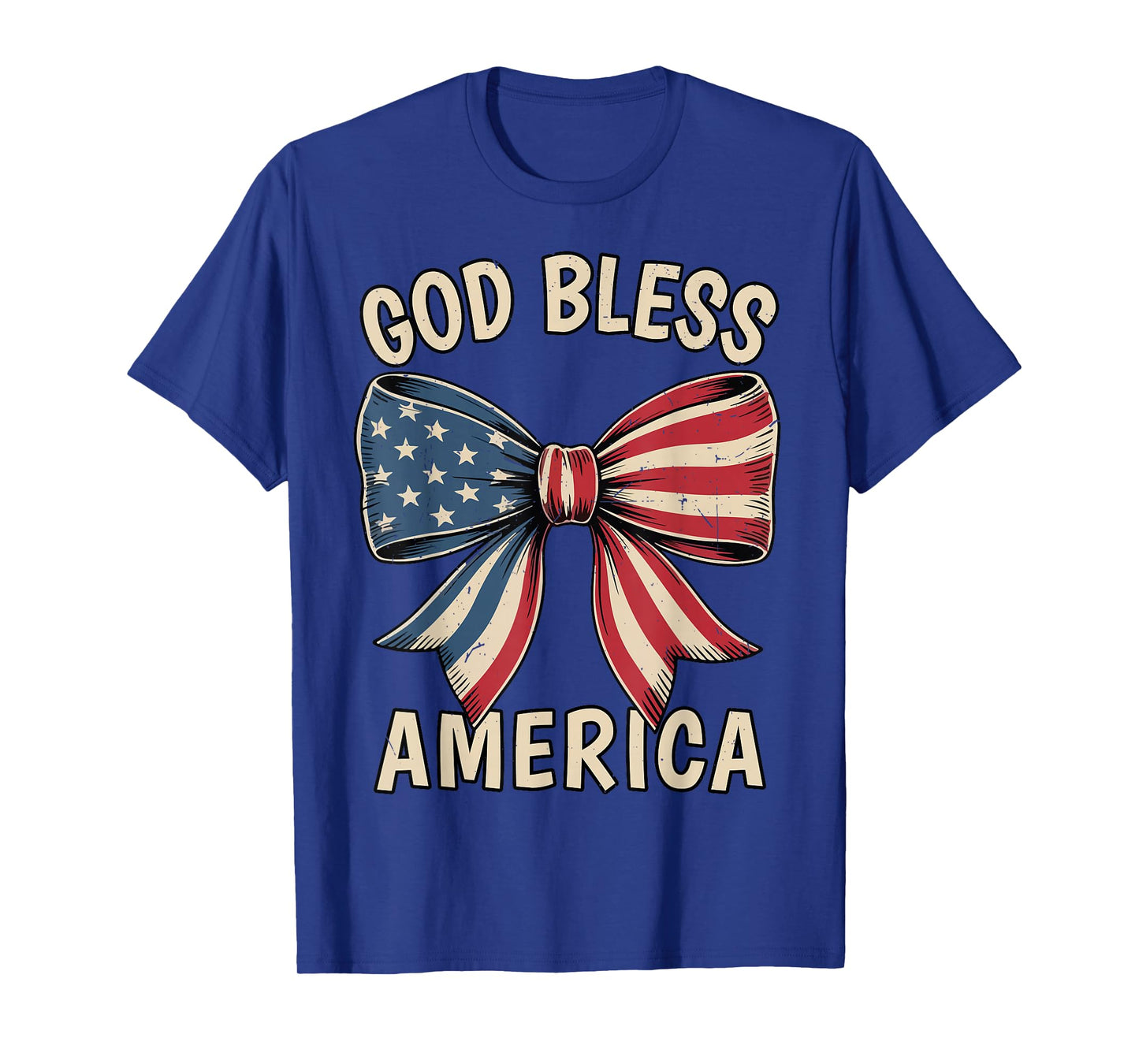 God Bless America Teen Girl Toddler Coquette Bows 4th July T-Shirt