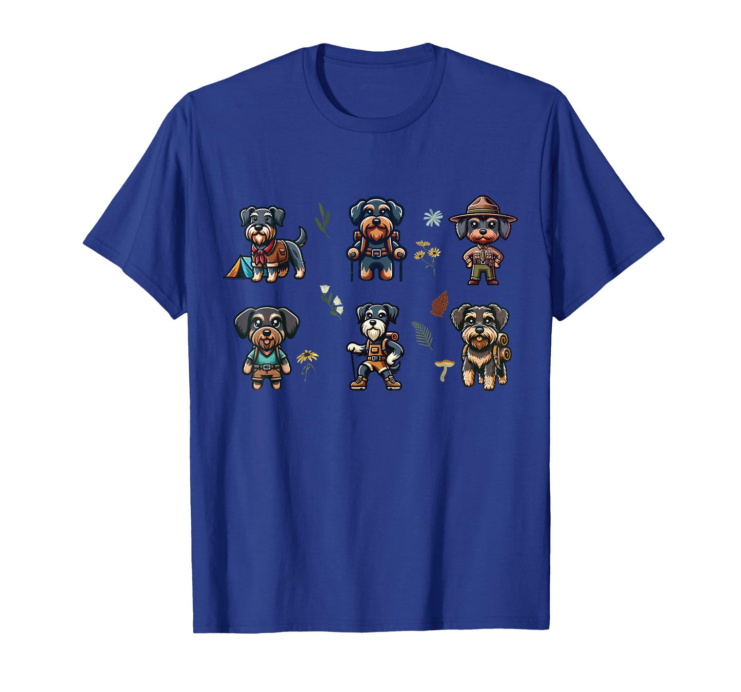 Schnoxie and Schnauzer Dogs Hiking Outdoor Adventure T-Shirt