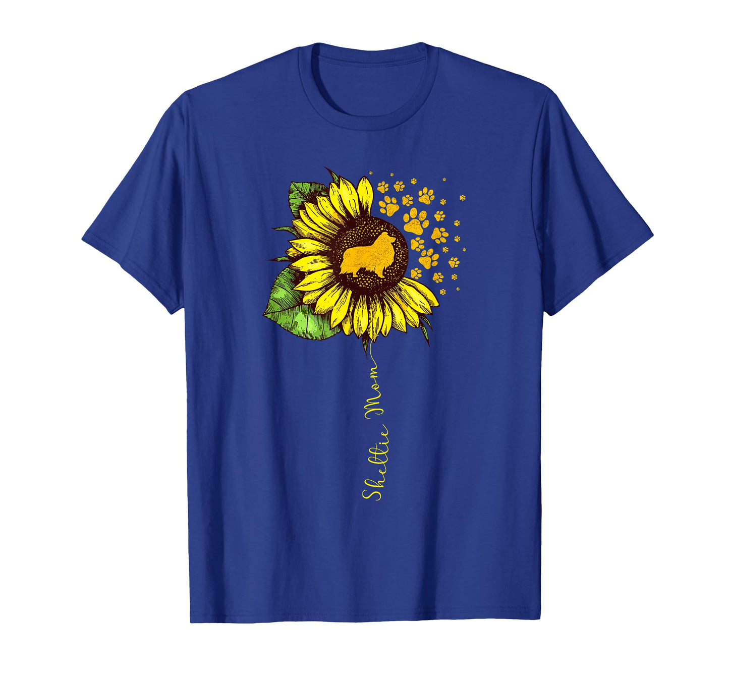Funny Sheltie Mom Sunflower Mother's Day Sheltie Dog Lover T-Shirt