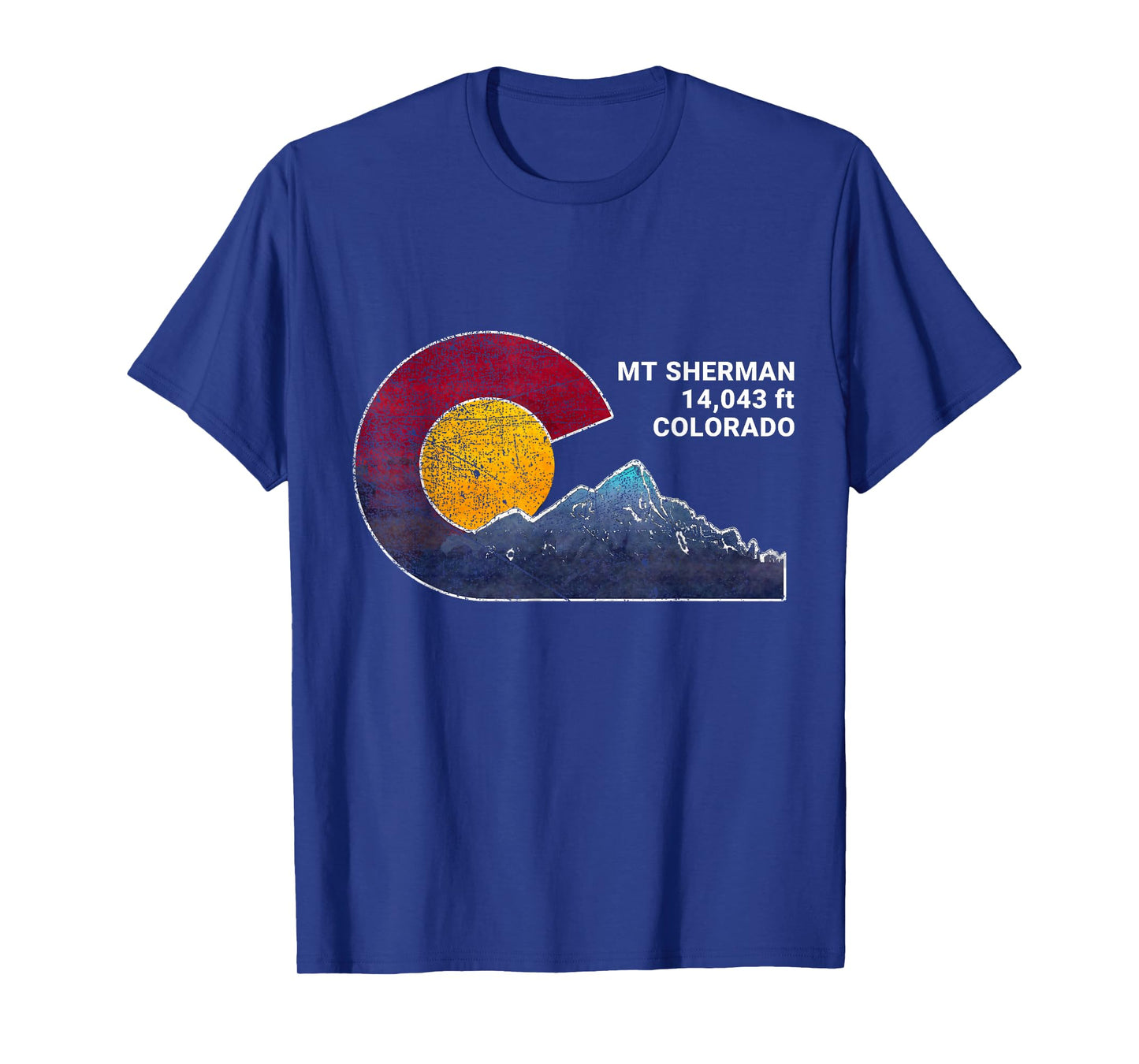 Mount Sherman Colorado Flag Inspired T-Shirt