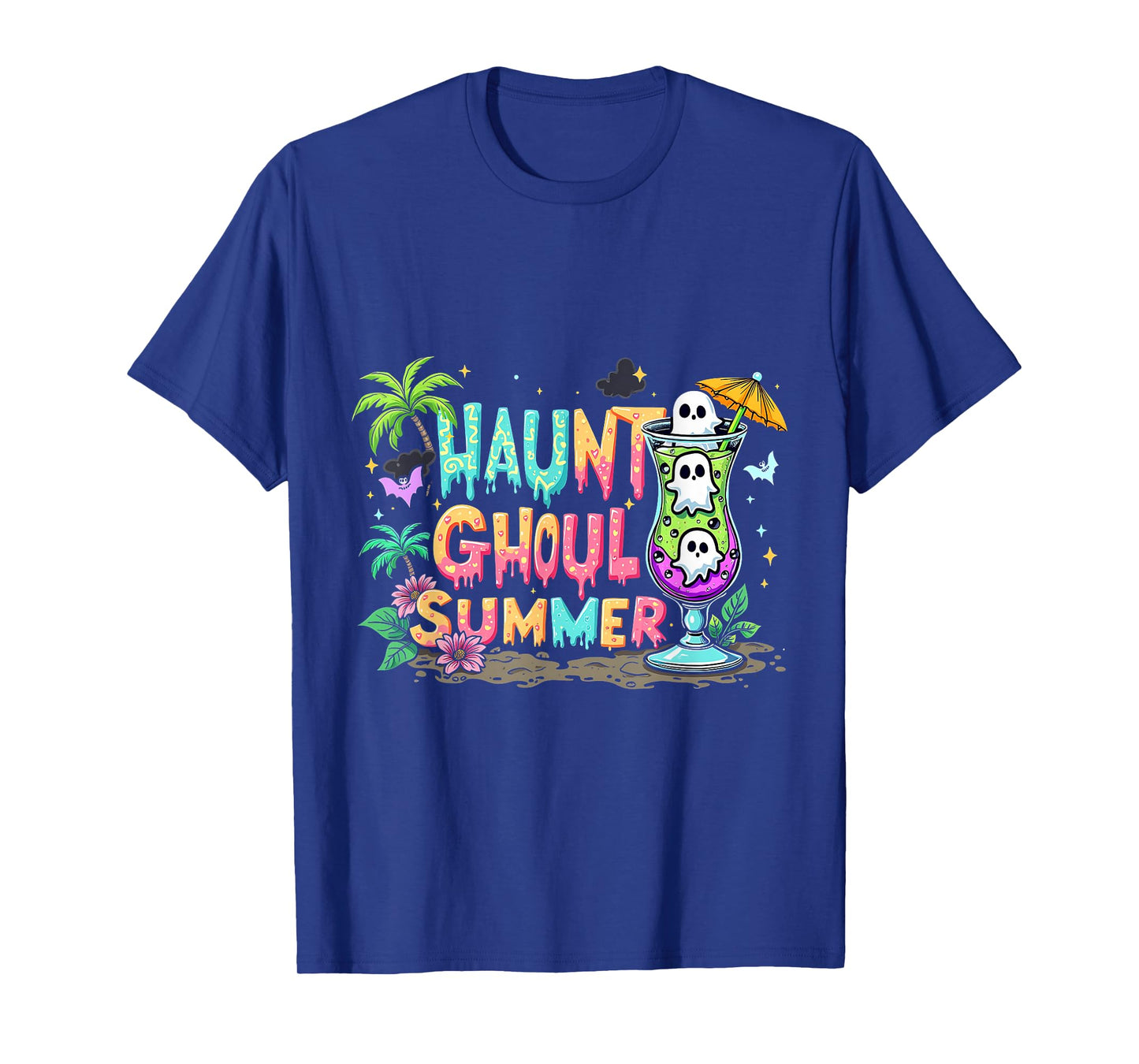 HOT GHOUL SUMMER Funny Summerween Vibes Skeleton Ice Cream T-Shirt