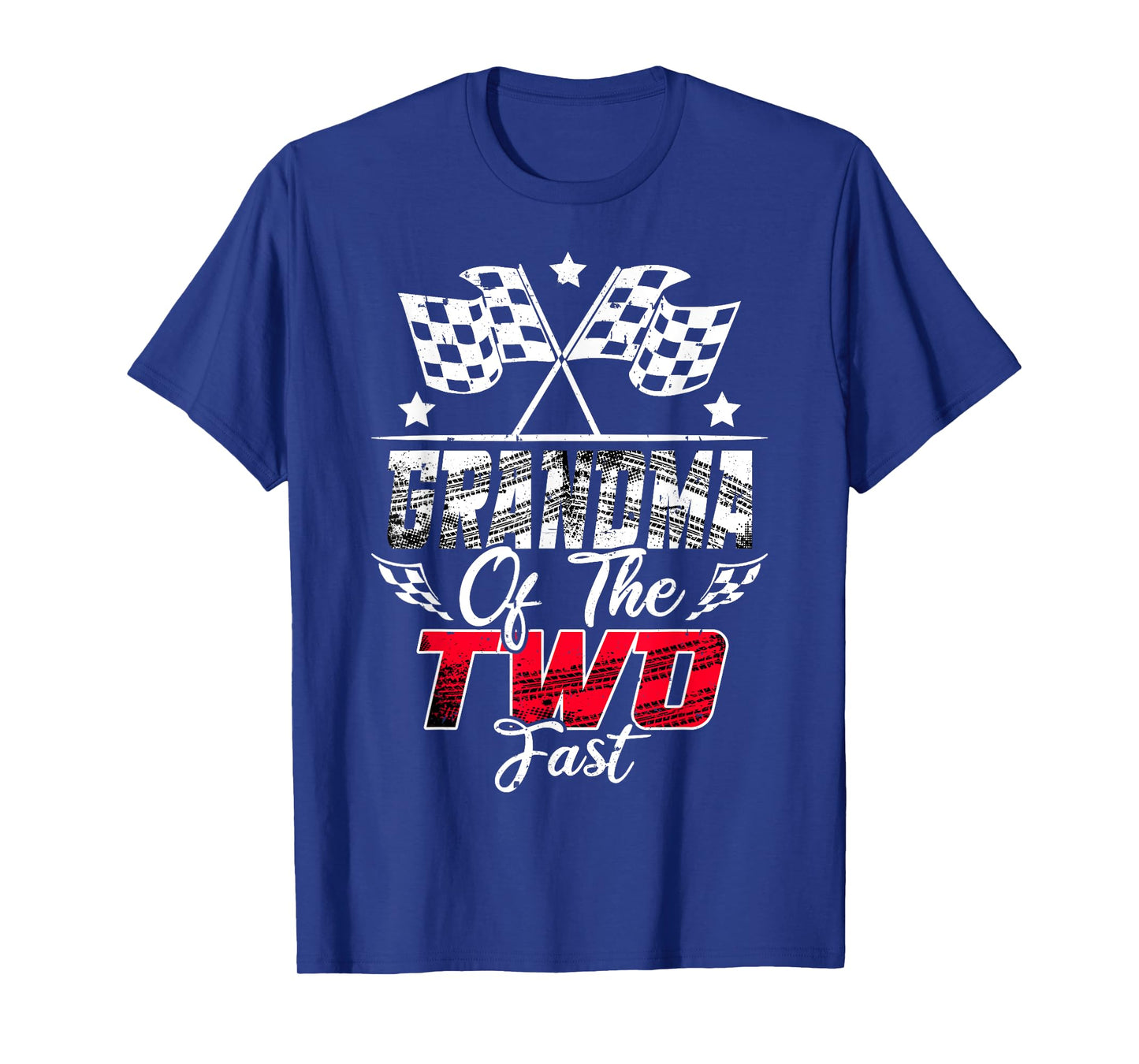 Grandma Of The Two Fast Second Birthday Racing Car Family T-Shirt