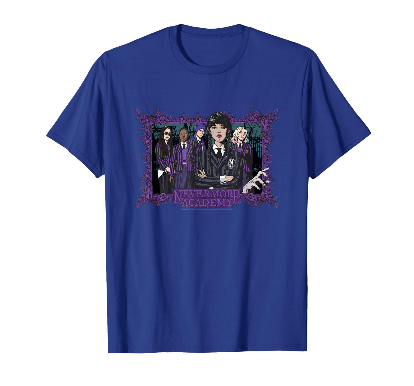 Wednesday Nevermore Academy Students Group Shot T-Shirt