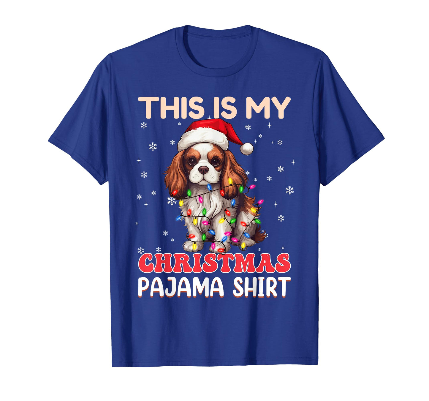 My Christmas Pajama Cavalier King Charles Spaniel Dog T-Shirt for Men Women Kids