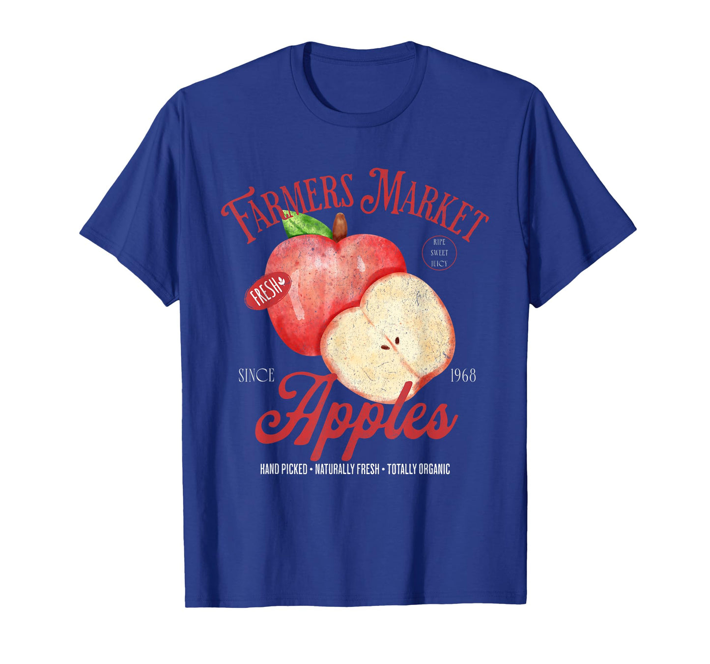 Farmers Market Apples Farm Fresh Vintage Fruit Retro Apples T-Shirt