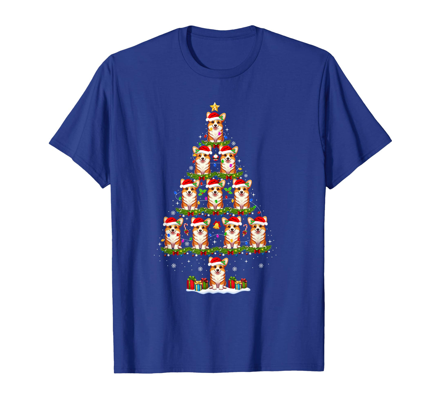 Corgi Dog Christmas Tree Merry Corgimas Funny Xmas Dog Lover T-Shirt