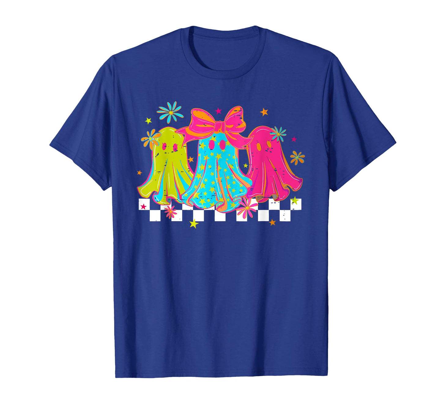 Cute Coquette Bow Ghost Halloween Spooky Season T-Shirt