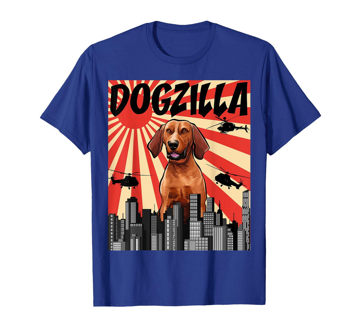 Funny Retro Japanese Dogzilla Redbone Coonhound T-Shirt