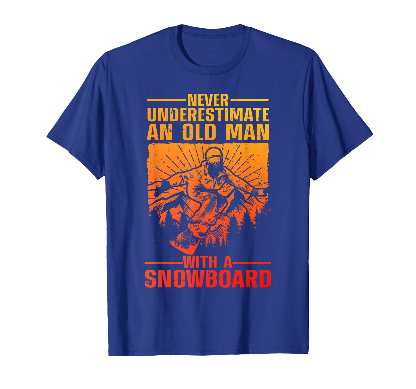 Cool Snowboarding Art for Men Grandpa Dad Winter Snowboarder T-Shirt