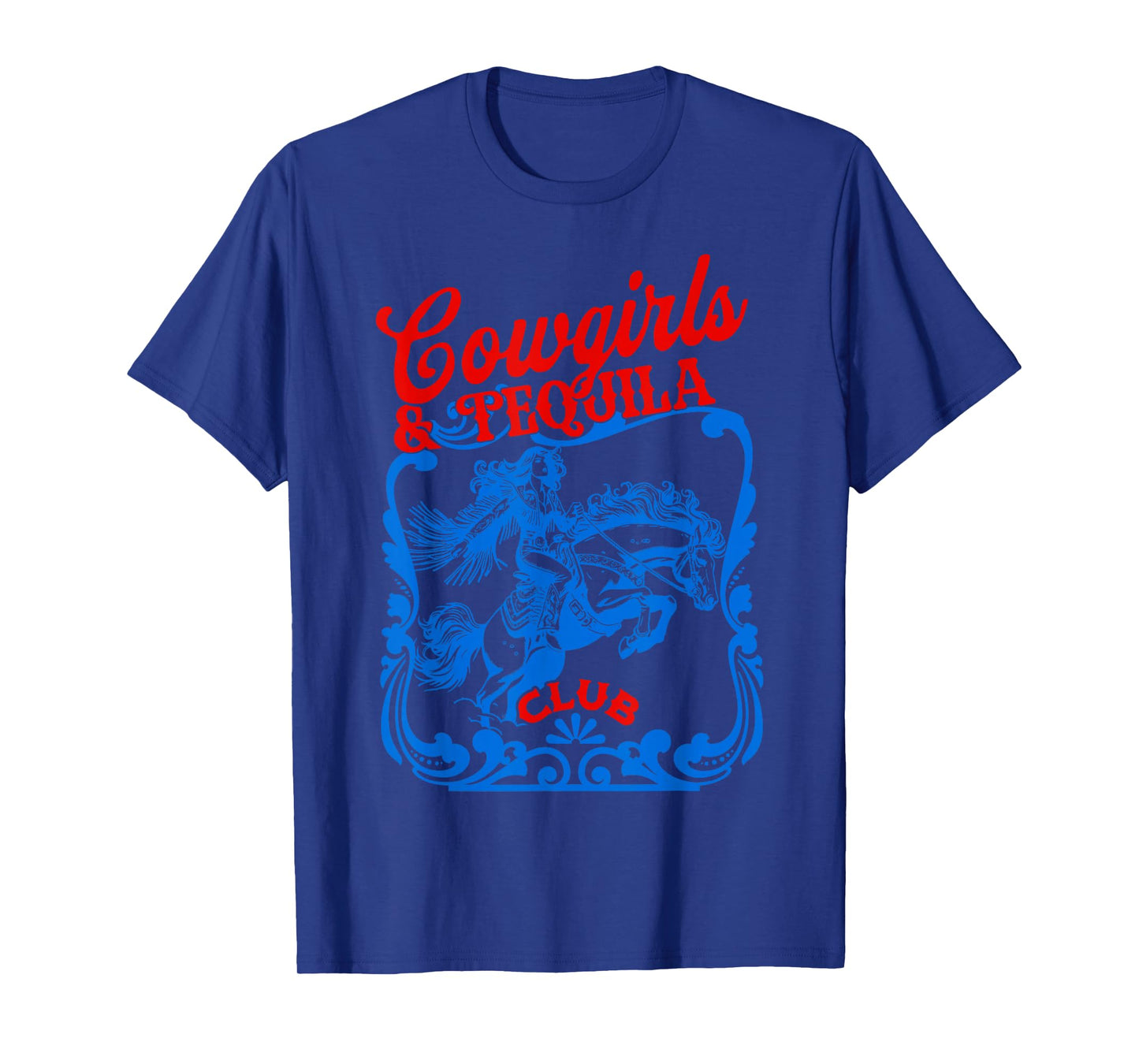 Cowgirls And Tequila Vintage Cocktail Funny Tequila Drinking T-Shirt