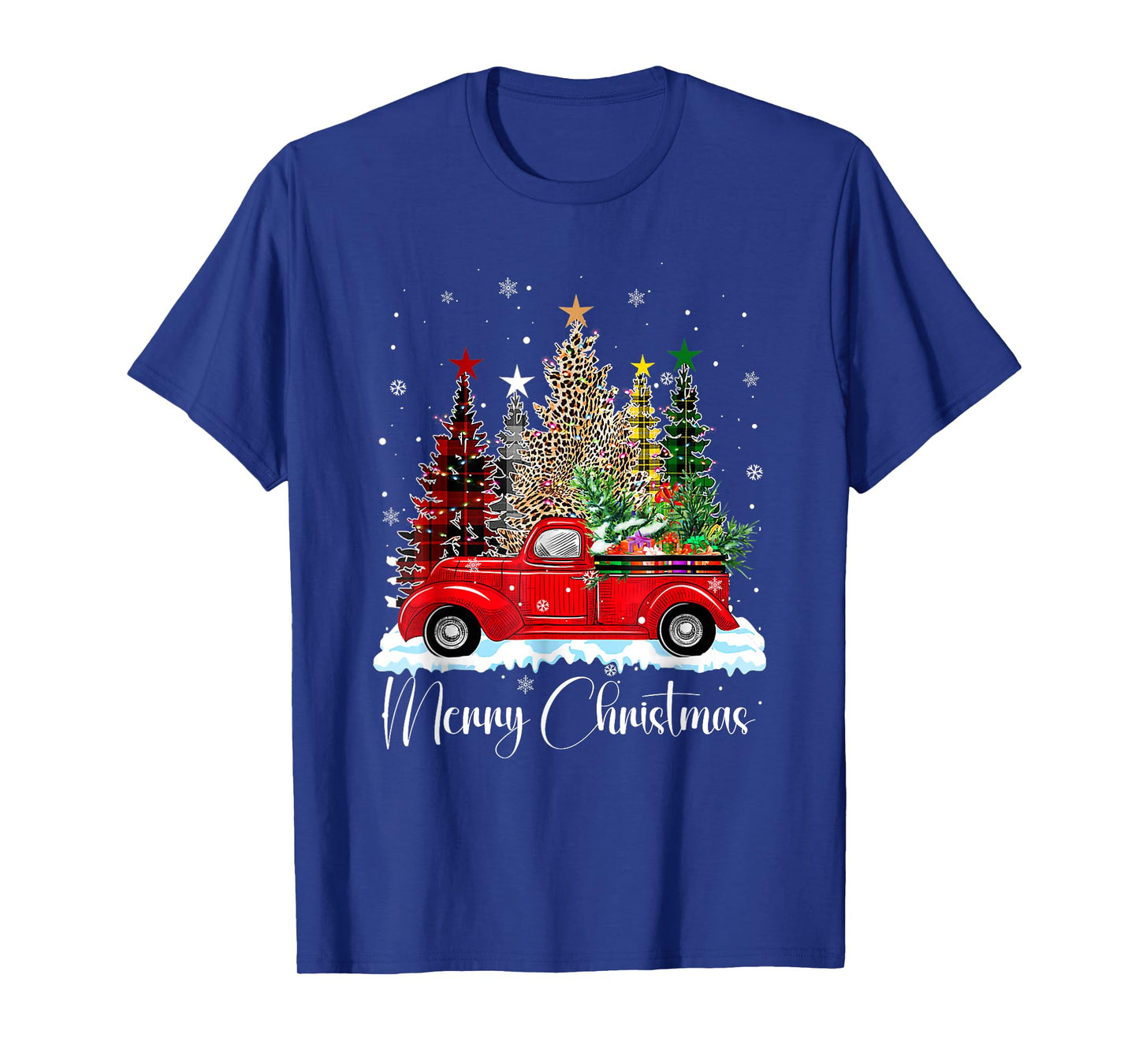 Vintage Merry Christmas Red Truck Old Fashioned Christmas T-Shirt