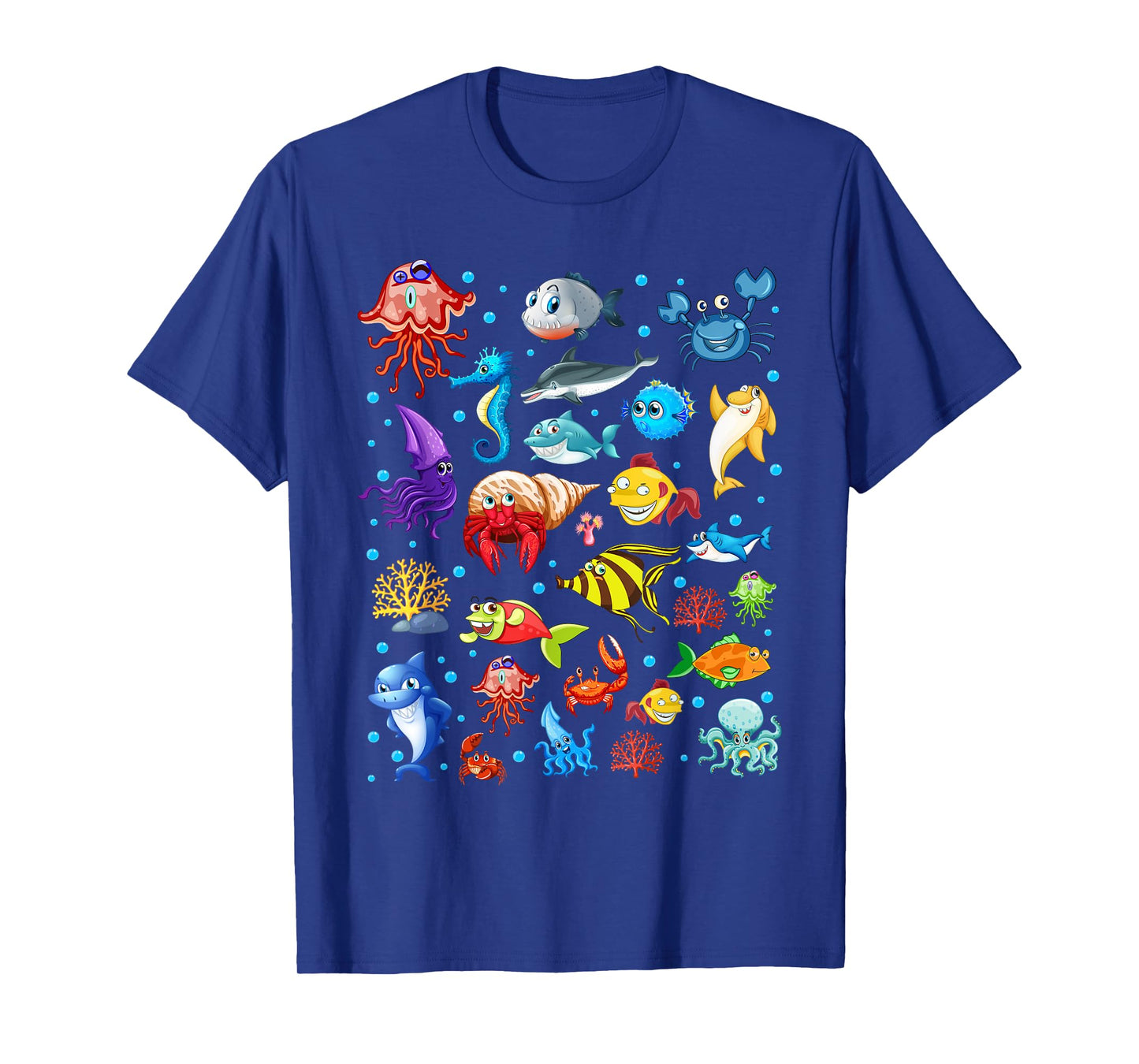 Cute Sea Animals Kids Children Ocean Creatures Clownfish T-Shirt