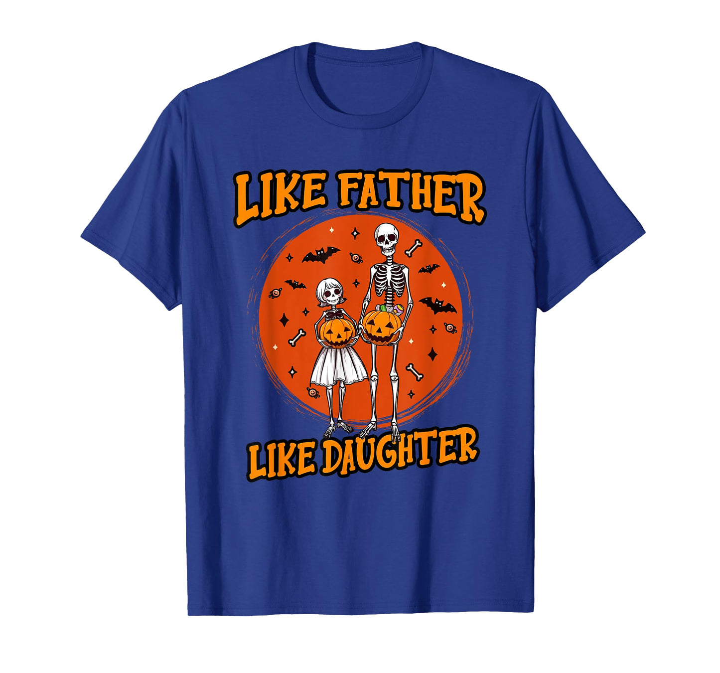 Skeleton Father Daughter Matching Halloween Costume T-Shirt