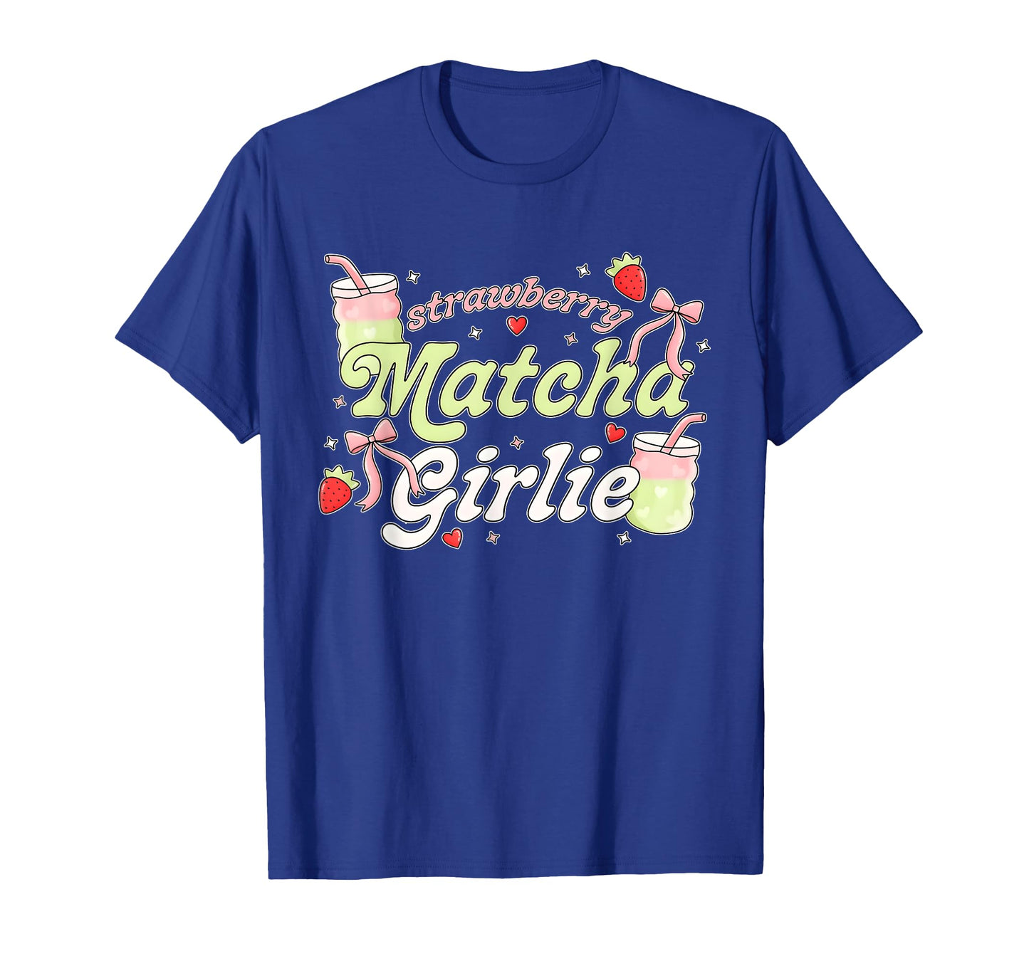 Strawberry Matcha Girlie Design T-Shirt