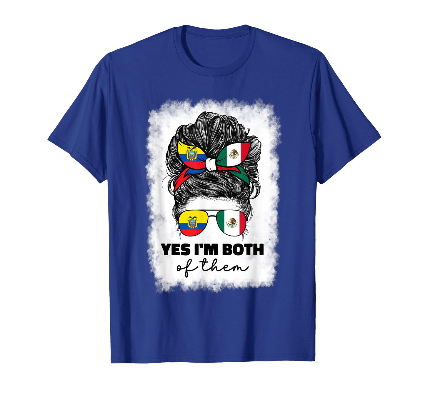 Half Mexican And Ecuadorian Mexico Ecuador Flag Girl Women T-Shirt