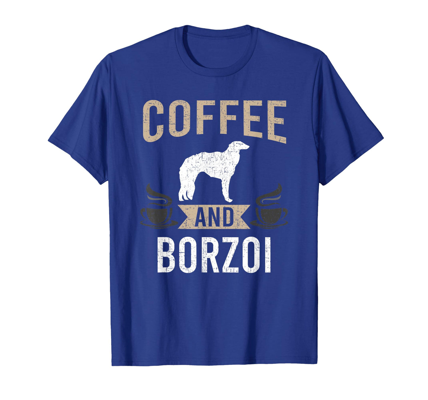 Coffee and Borzoi Dog Lover T-Shirt