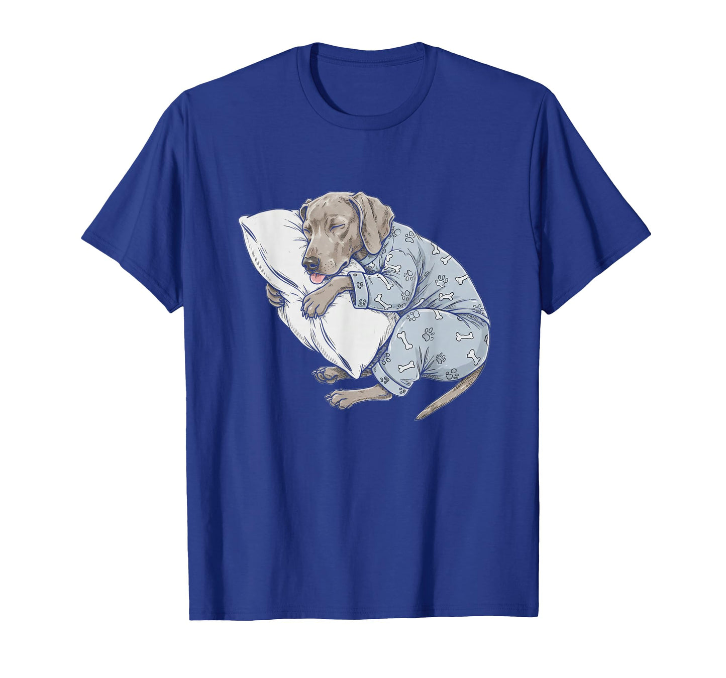 Funny Sleepy Weimaraner Pajama Men Women Kids T-Shirt