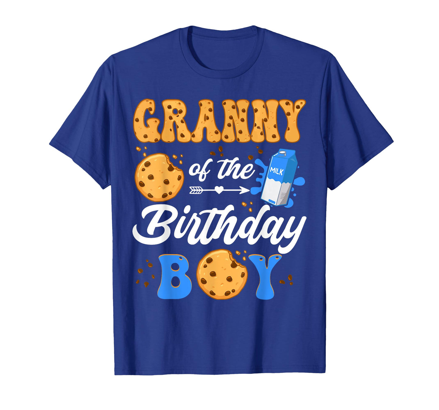Granny Of The Birthday Boy Milk And Cookies 1St Birthday T-Shirt