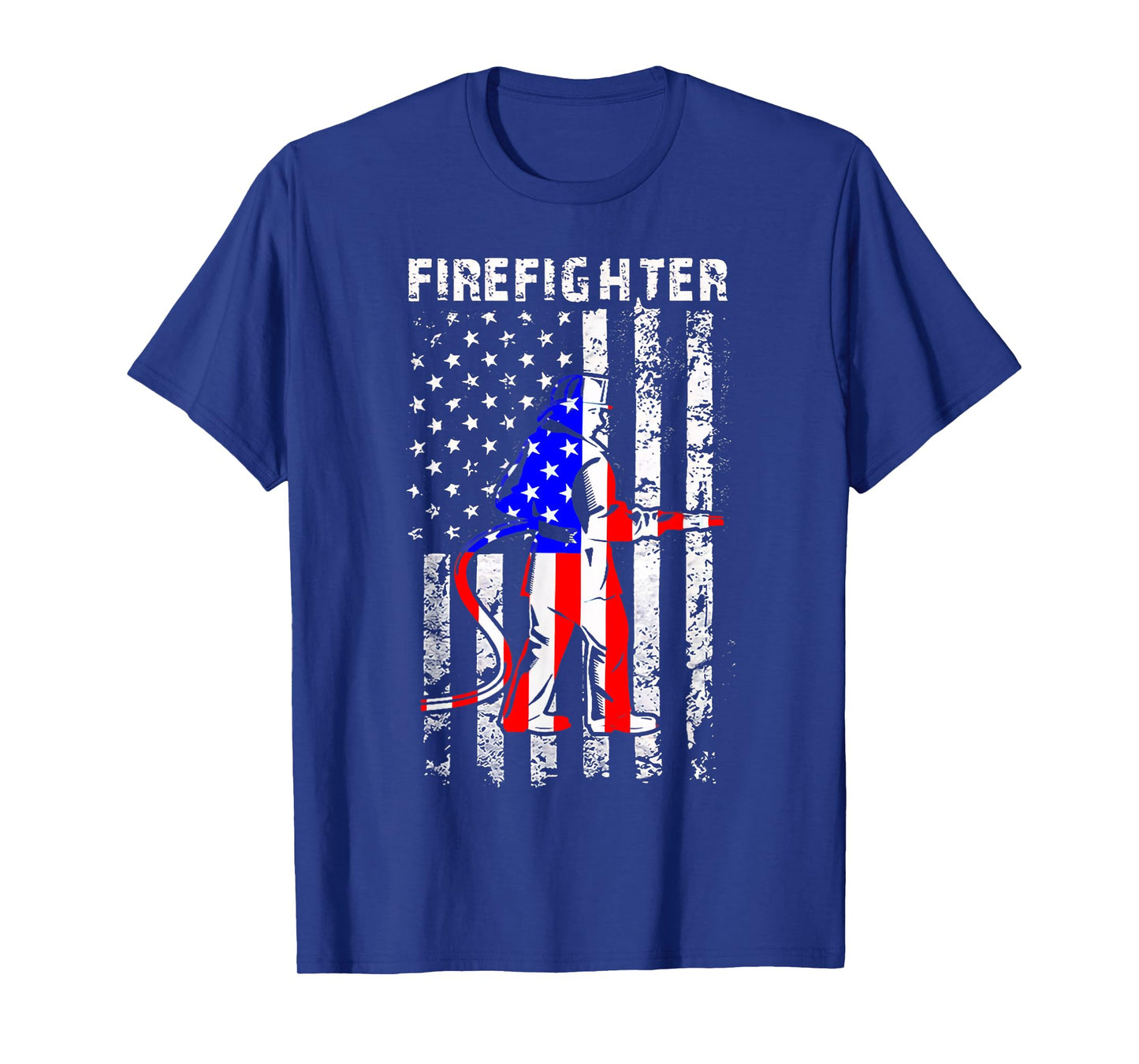Firefighter American Flag Patriotic Firefighter Gifts Women Men T-Shirt