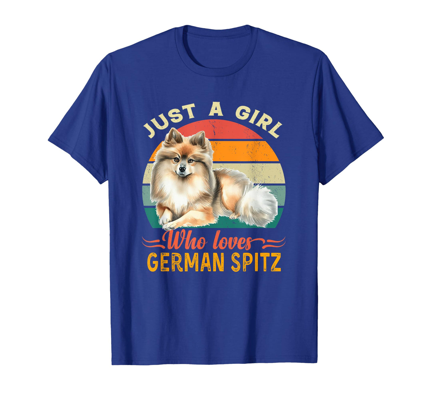 Just A Girl Who Loves German Spitz Retro Funny Dogs Lover T-Shirt
