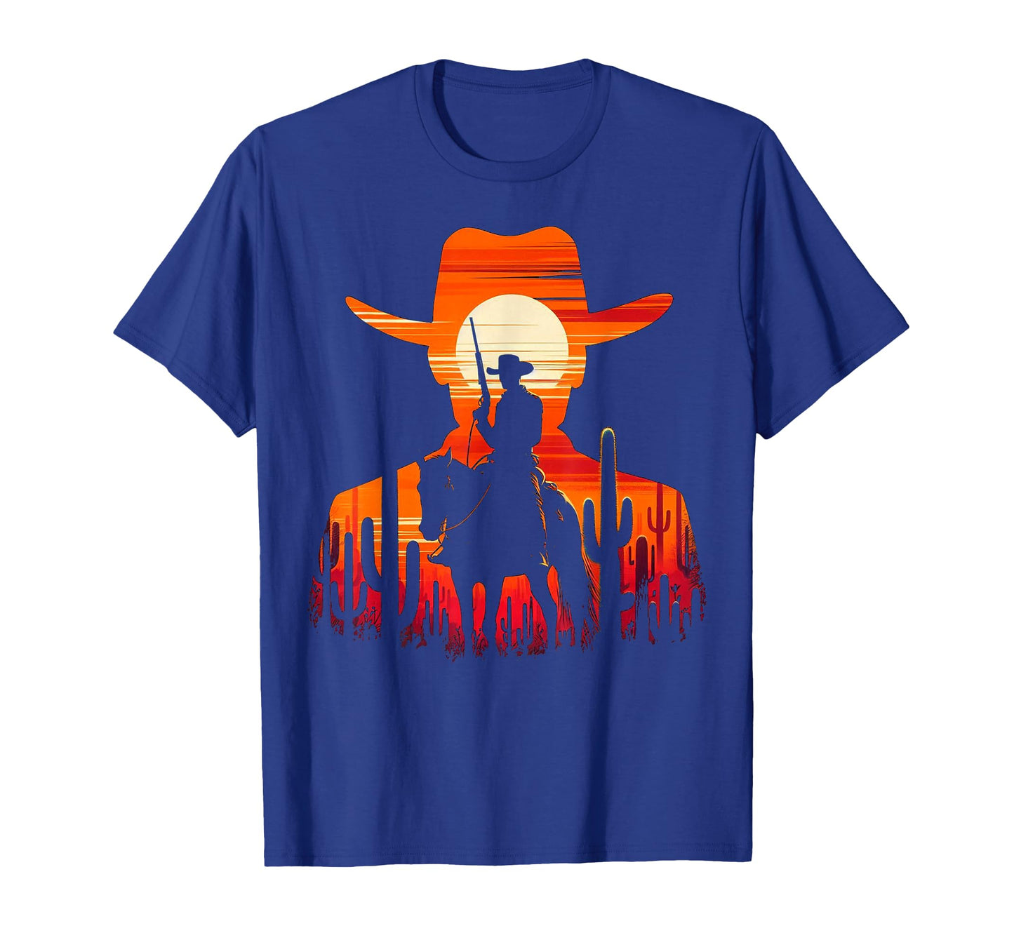 Cowboy Texas Rodeo Bull Western Cowboy Hat Wild West T-Shirt