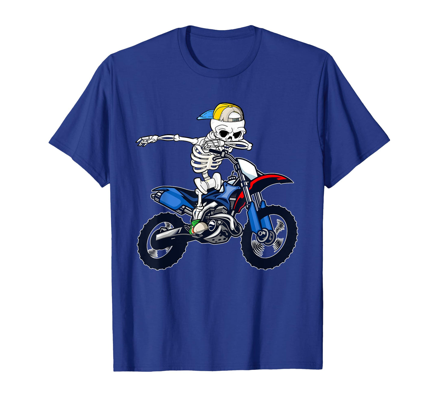 Sport Motocross Skeleton Men Boys Kids Halloween Costume T-Shirt