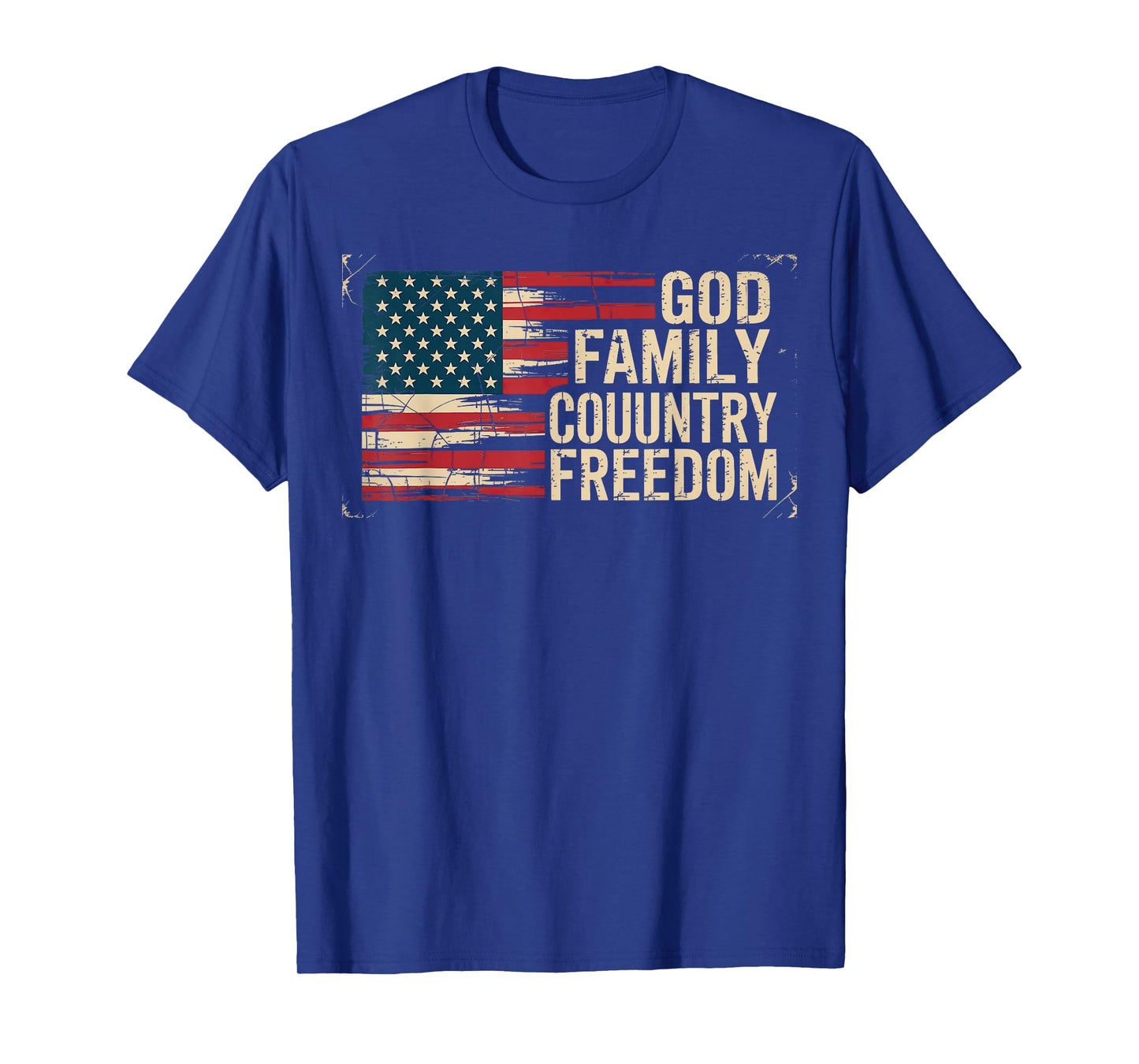 God Family Country Freedom USA Flag T-Shirt