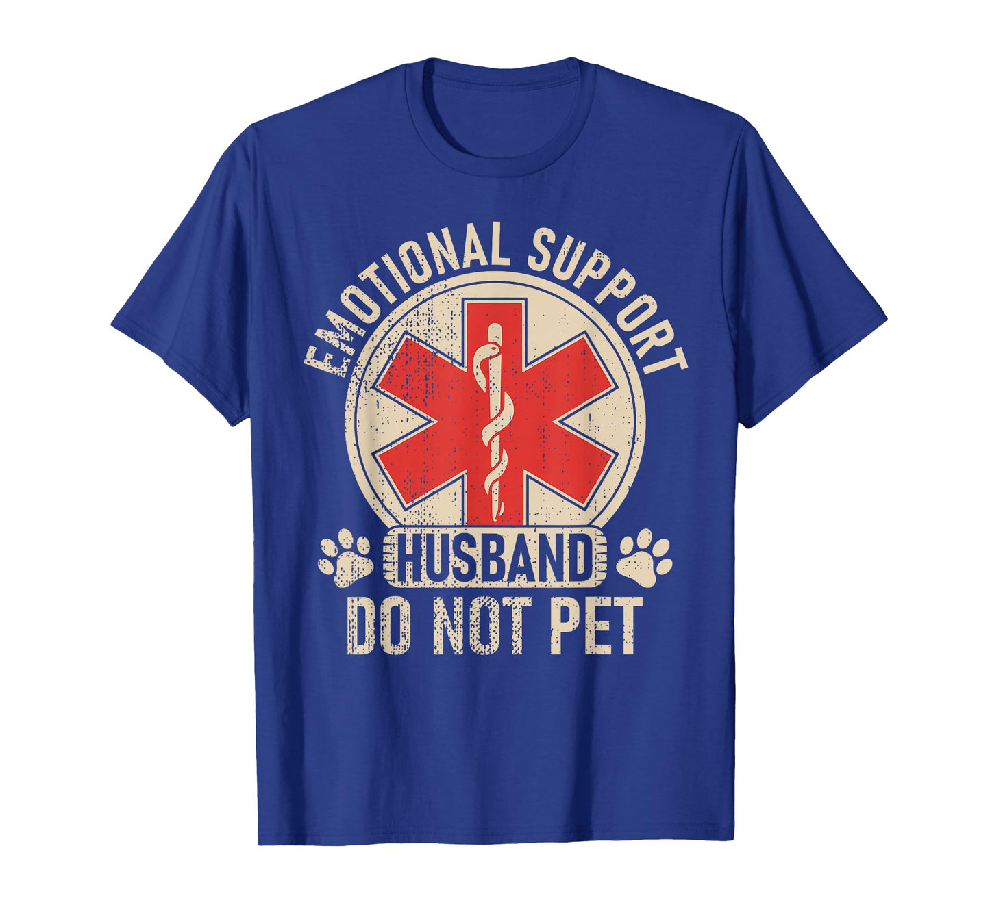 Emotional Support Husband Funny Marriage Tee for Relaxed T-Shirt