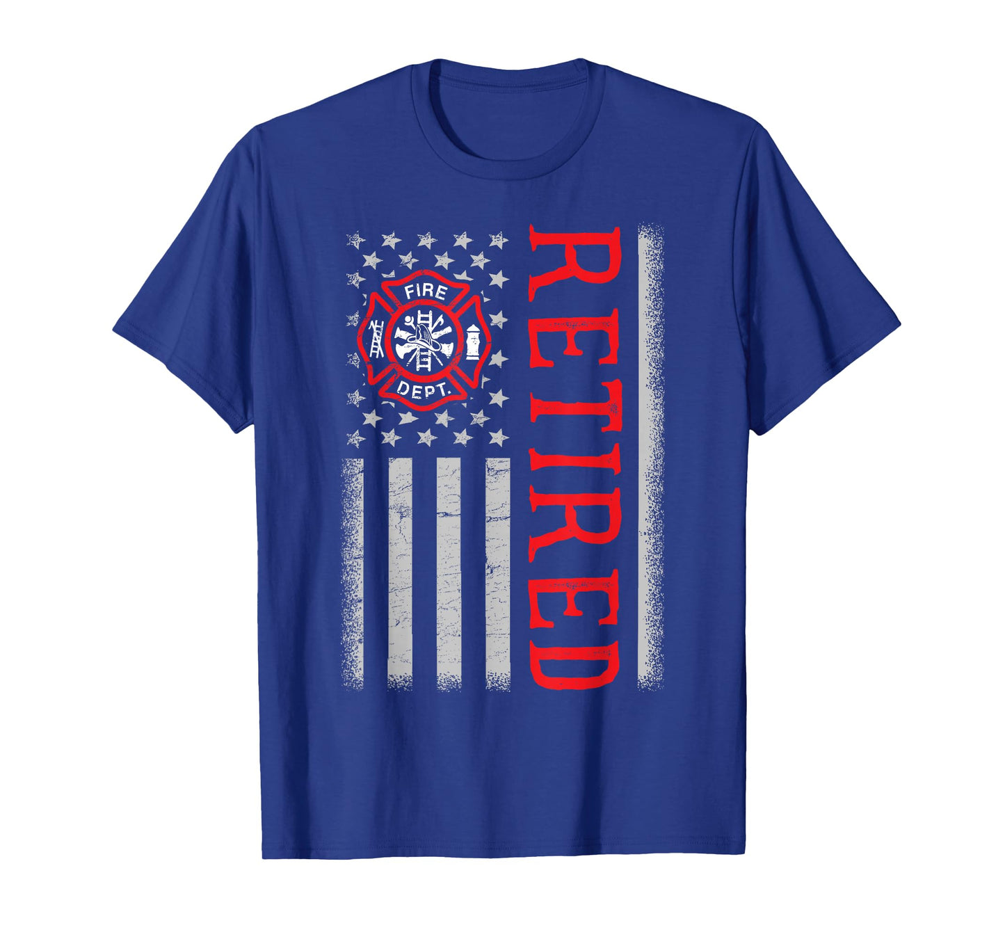 Thin Red Line Firefighter American Flag Retired T-Shirt