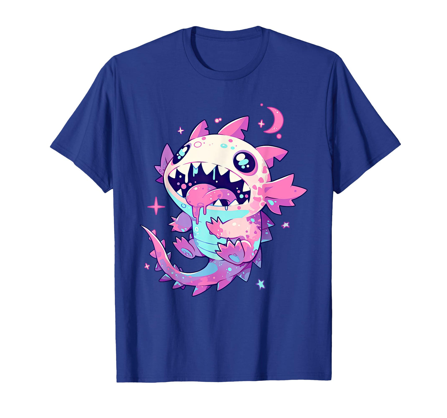 Kawaii Pastel Goth Creepy Cute Pink Zombie Axolotl T-Shirt