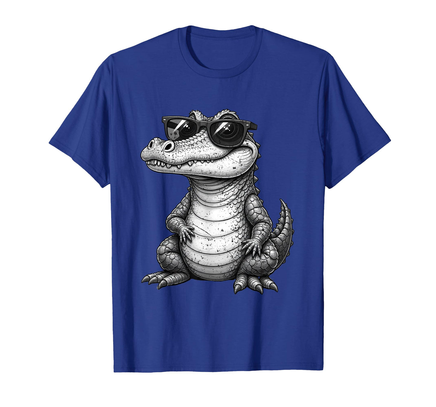Crocodile Wearing Sunglasses Quirky Alligator Funny Animal T-Shirt
