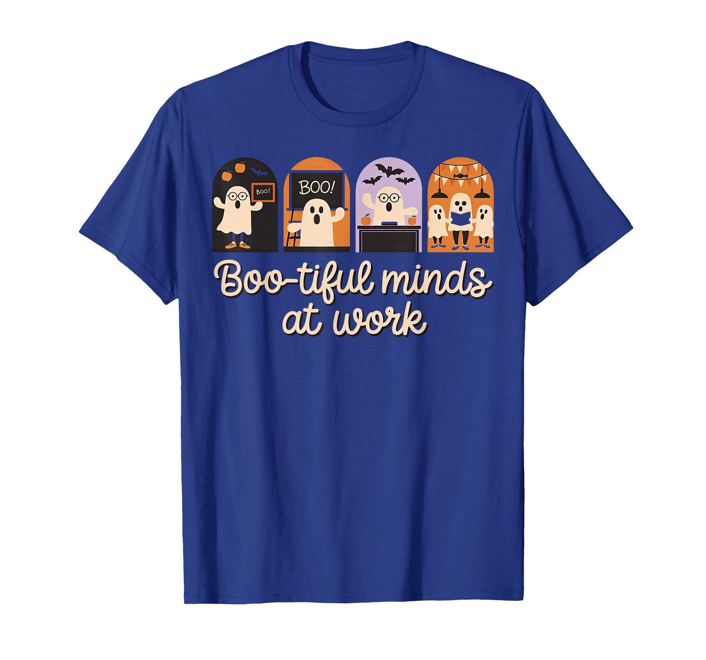 Cute Halloween Ghosts School Boo-Tiful Minds at Work T-Shirt