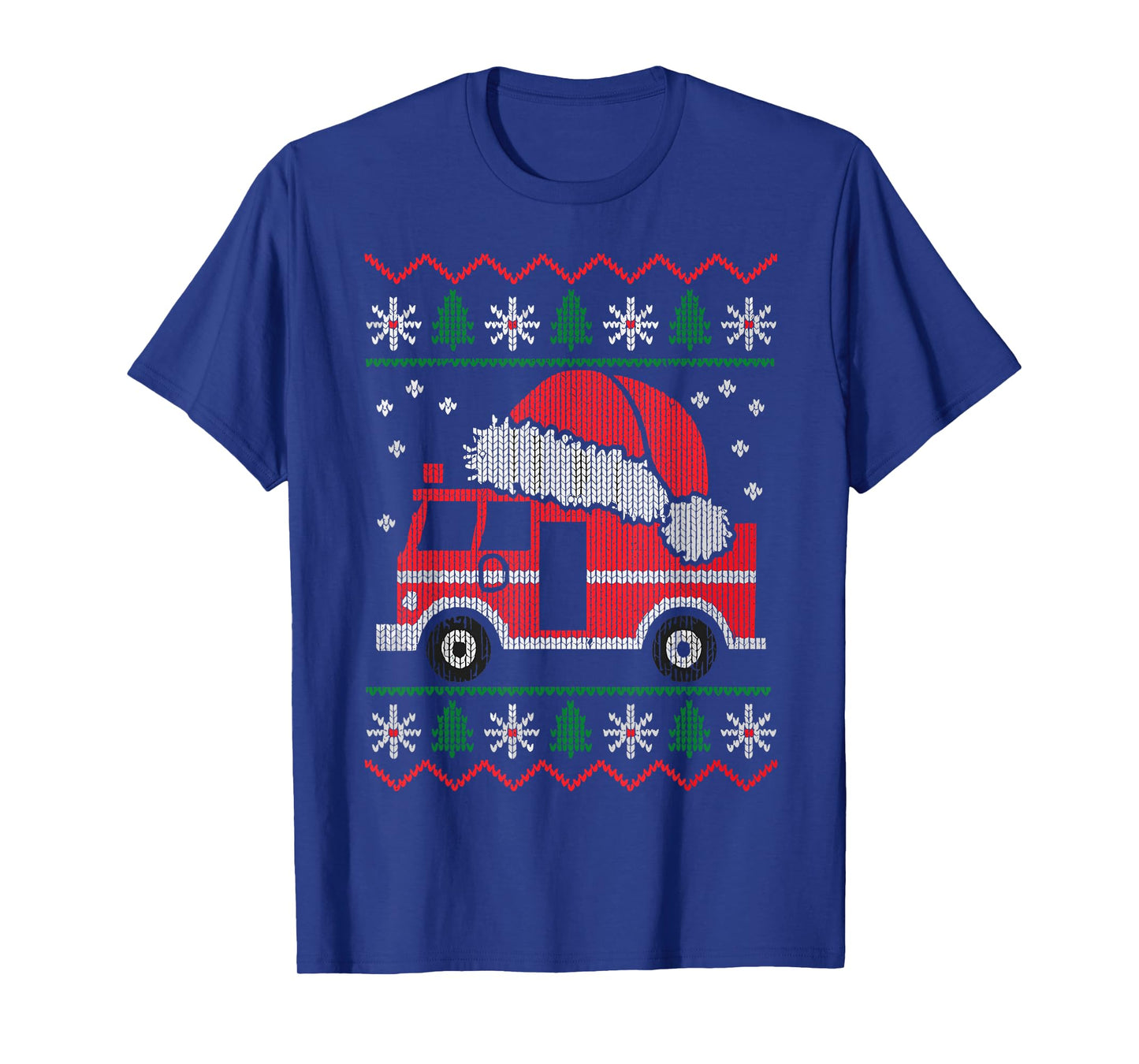 Funny Ugly Christmas Sweater Firetruck Christmas Firefighter T-Shirt