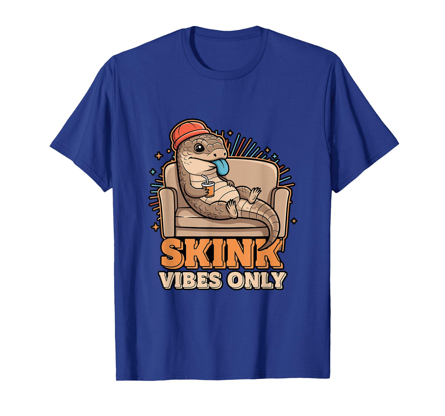 Skink Vibes Only Funny Chill Blue Tongue Reptile Lover T-Shirt