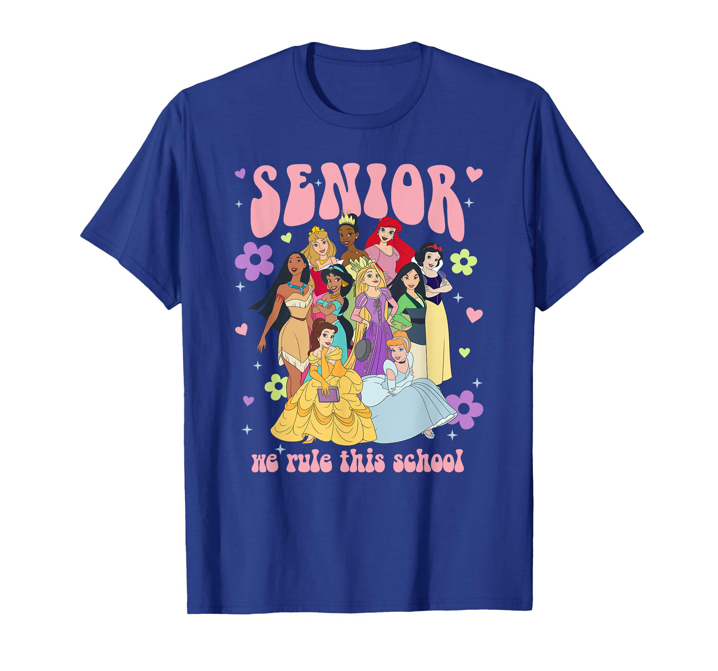 Disney Princess Senior We Rule This School Group Shot Logo T-Shirt