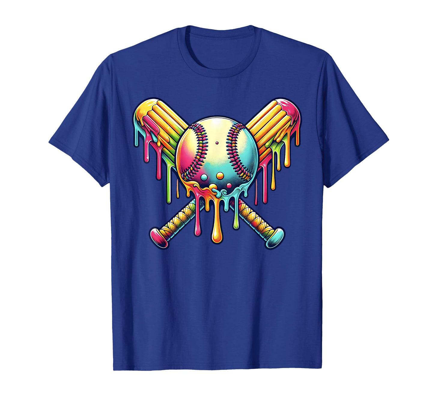 Baseball Drip for Boys Ice Cream Drip Youth Boys Baseball T-Shirt