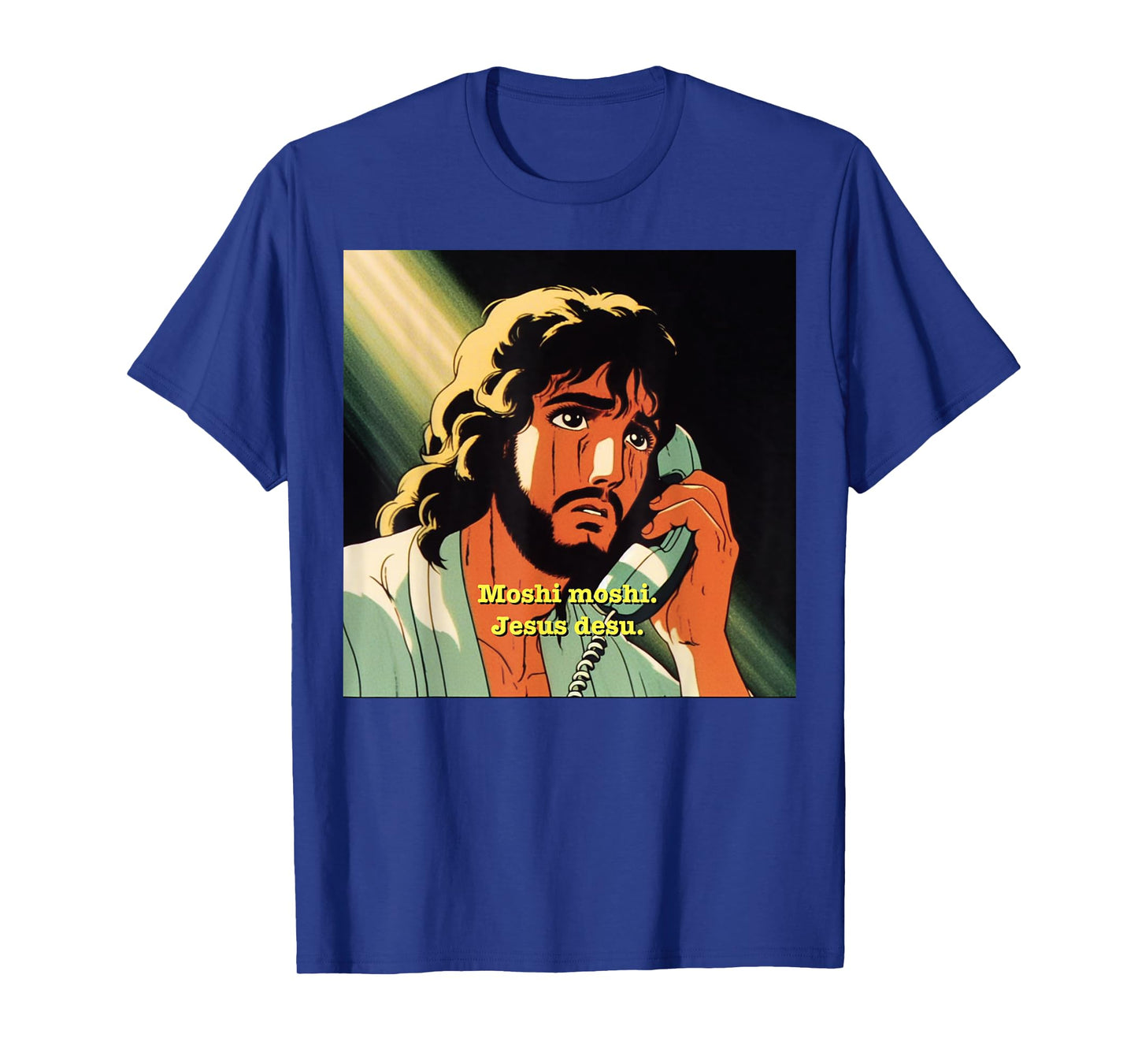 Funny Jesus Meme - Christian Anime Moshi Moshi T-Shirt