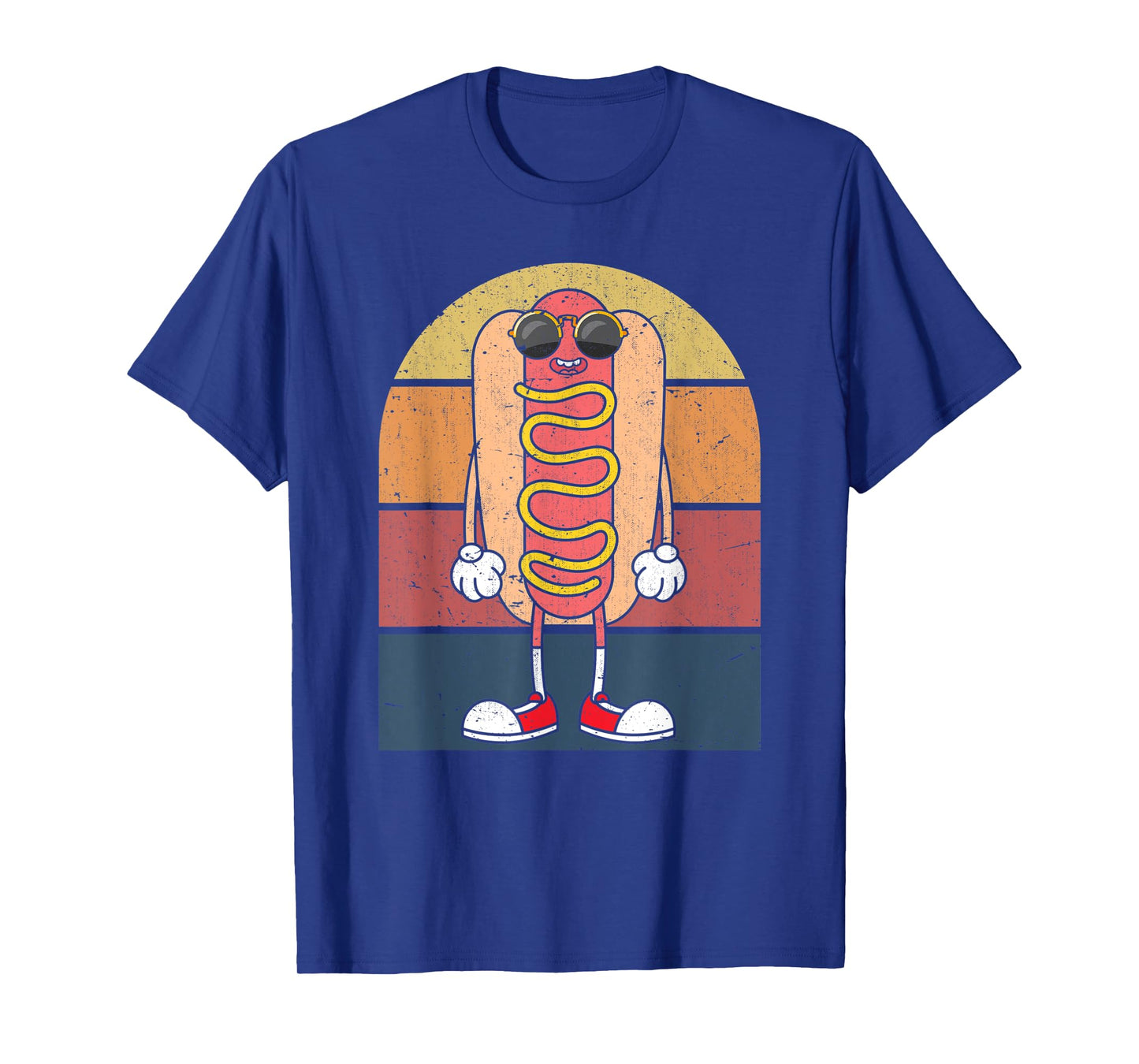 Cool Hot Dog Fast Food Sunglasses Weiner Foodie Retro Hotdog Men Women Kids T-Shirt